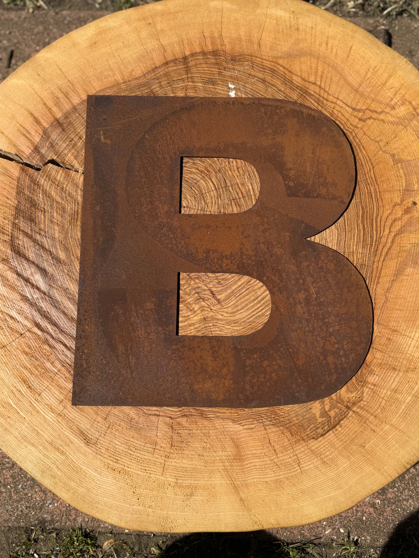 12" Rusty Fat Font Metal Letters A-Z 0-9.