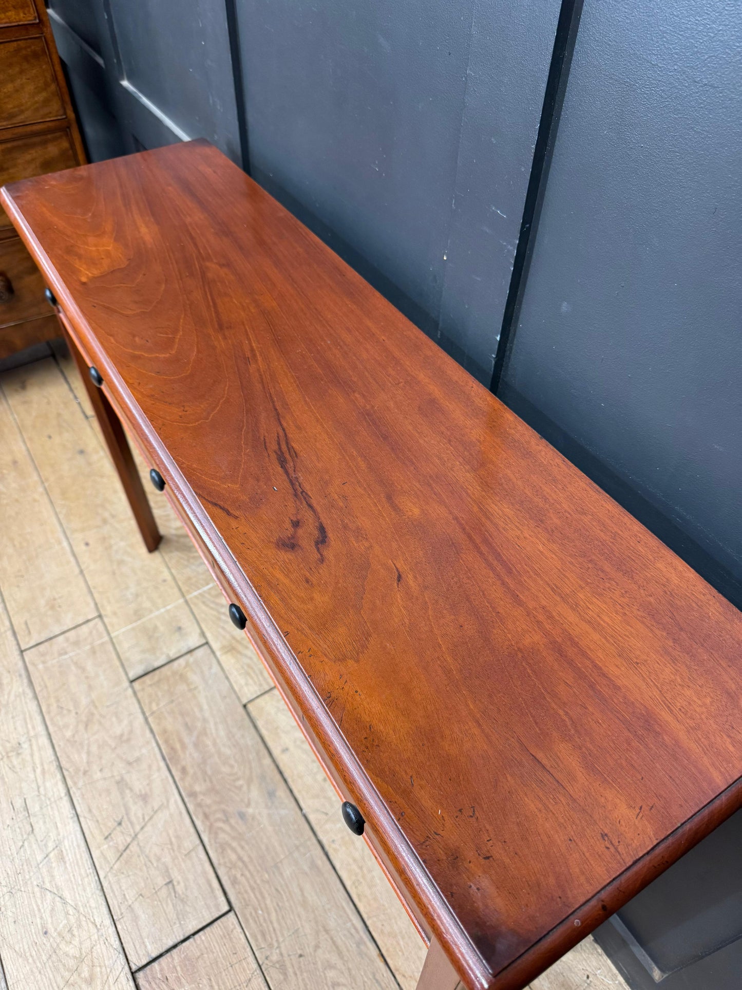 Vintage Mahogany Apothecary Style Five Drawer Console Hall Table Sideboard