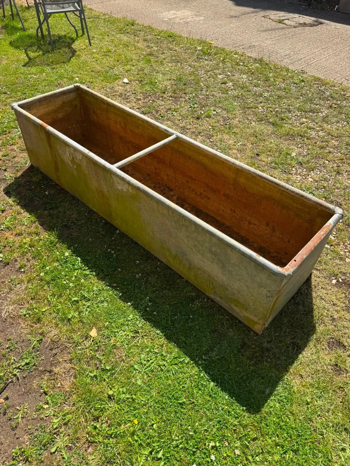 Reclaimed Galvanised Trough Large Planter /  Raised Flower Bed Plant Tree Pot T6