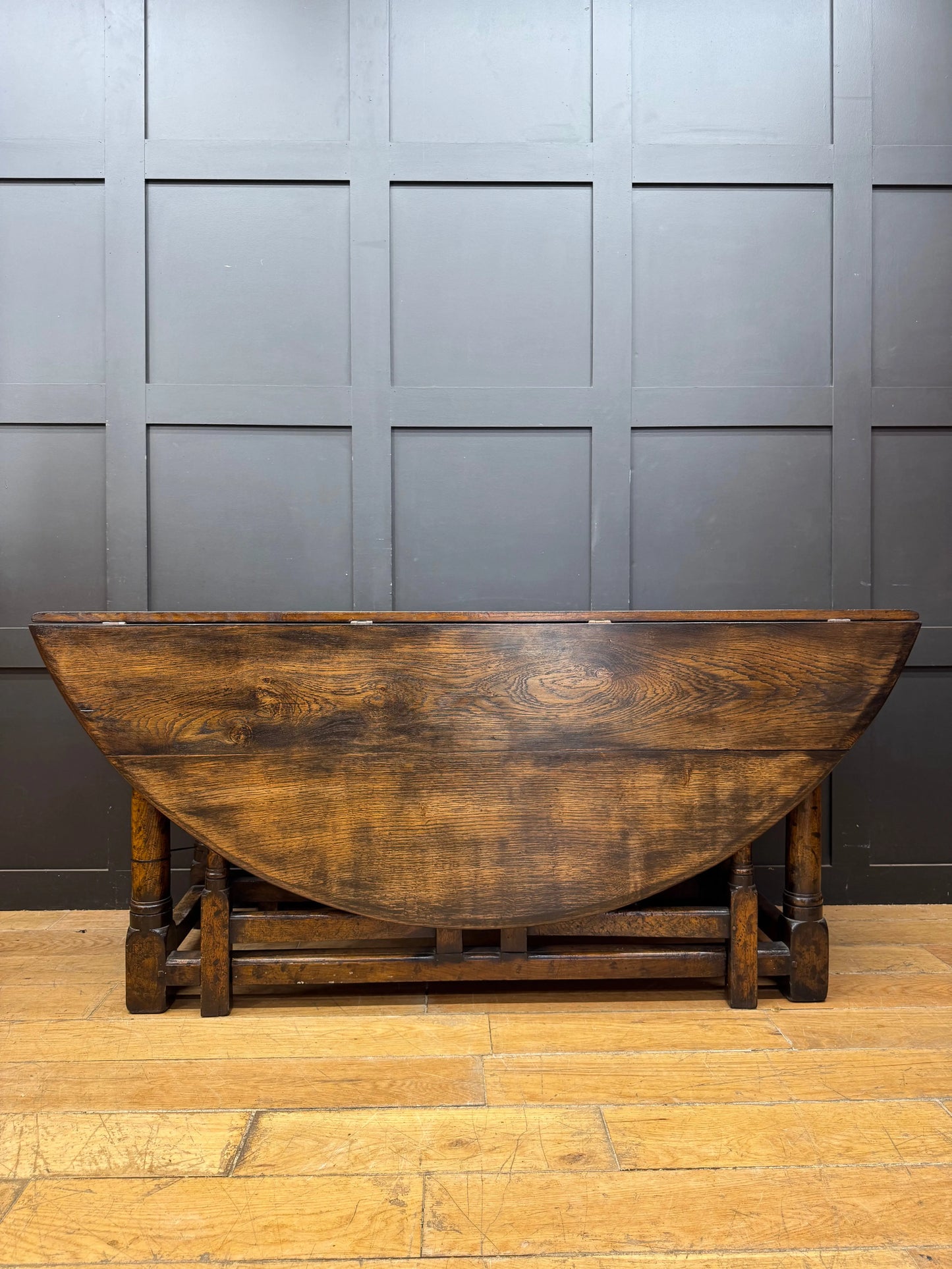 Large Solid Oak Vintage Drop Leaf Gateleg Dining Table Farmhouse Kitchen 168cm Sideboard