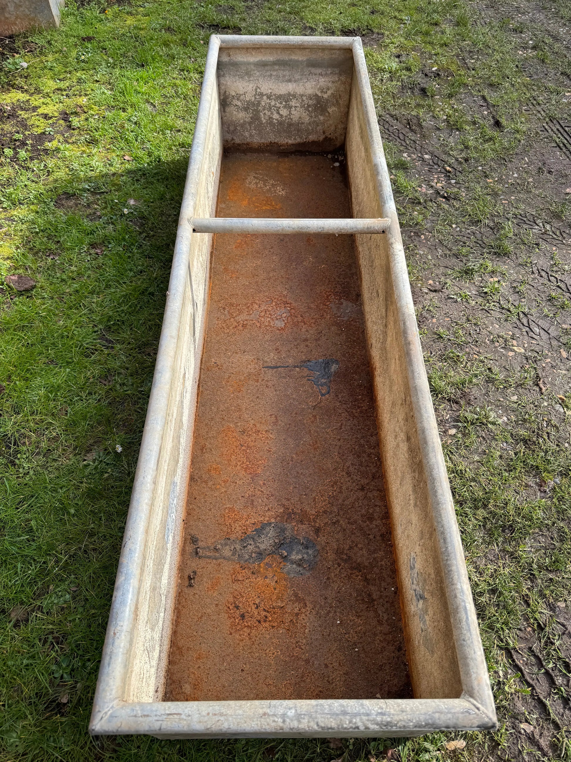 Reclaimed Galvanised Trough Large Planter /  Raised Flower Bed Plant Tree Pot W1 RUSTIC WAREHOUSE NORFOLK