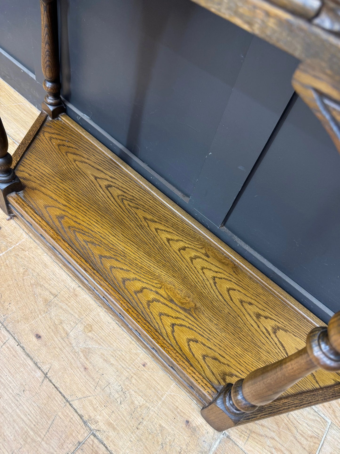 Old Charm Oak Console Table Hall Side Table Tudor Carved Drawer Sideboard