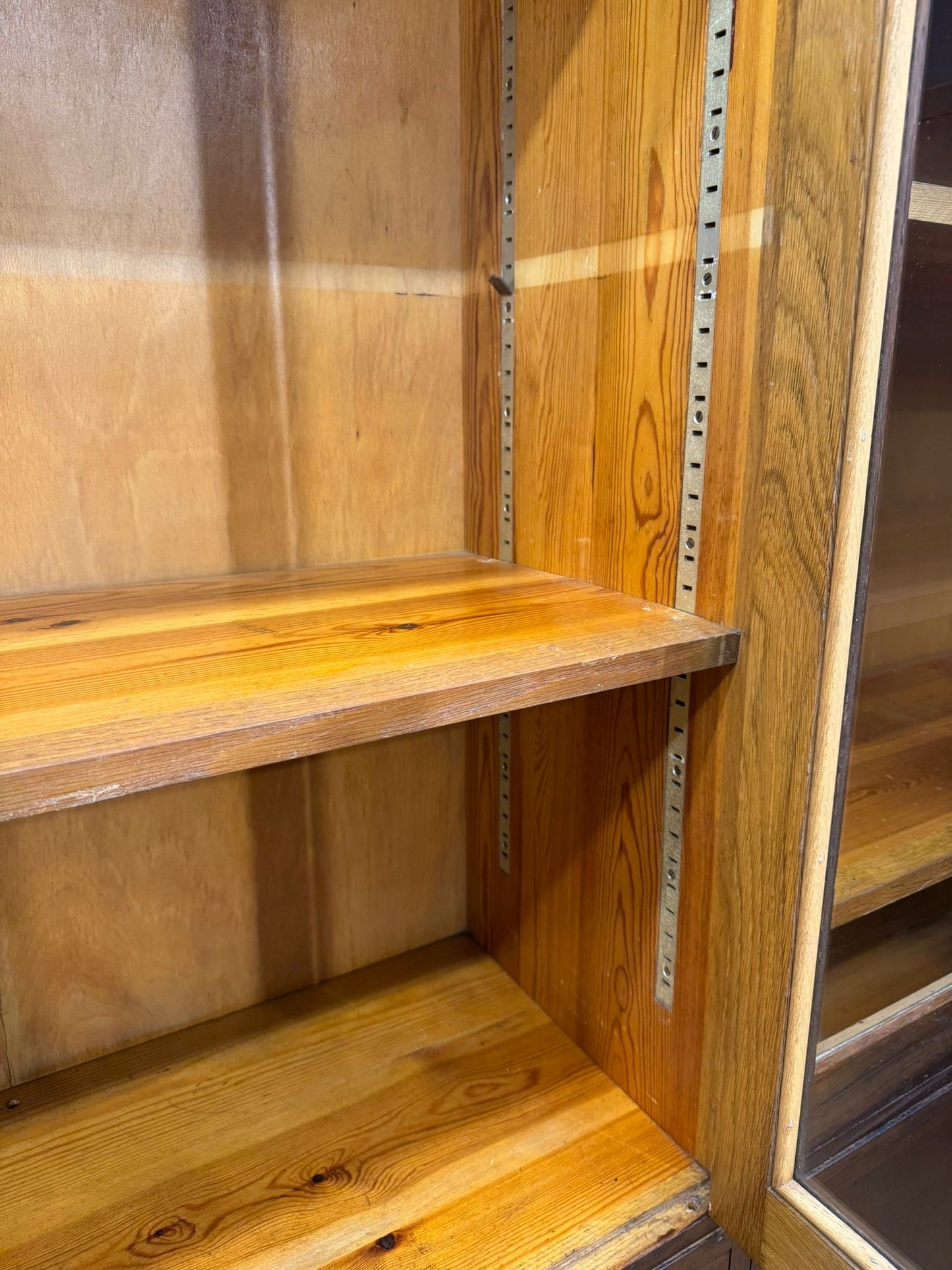 Vintage Oak Triple School Science Cupboard Cabinet – Pantry or Kitchen Storage