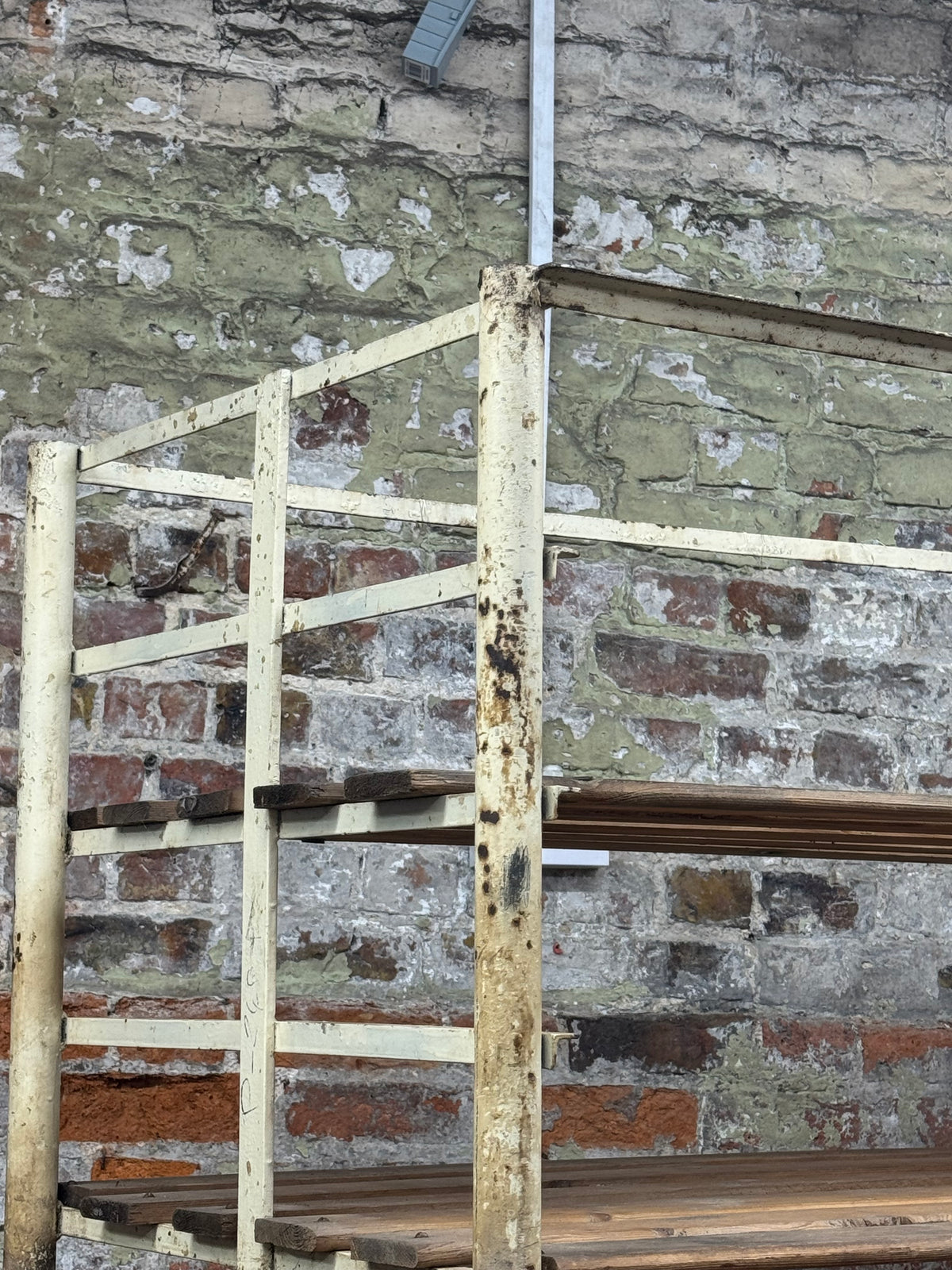 Large Vintage French Bakery Rack – Industrial Shop Display Shelving