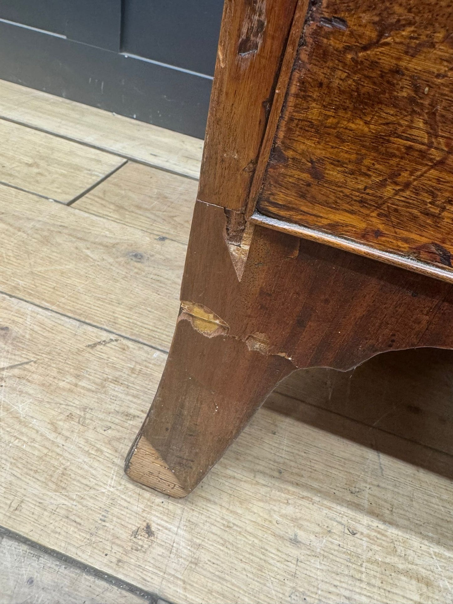 Antique Georgian Mahogany Bureau Desk Chest Drawers Writing Table Sideboard