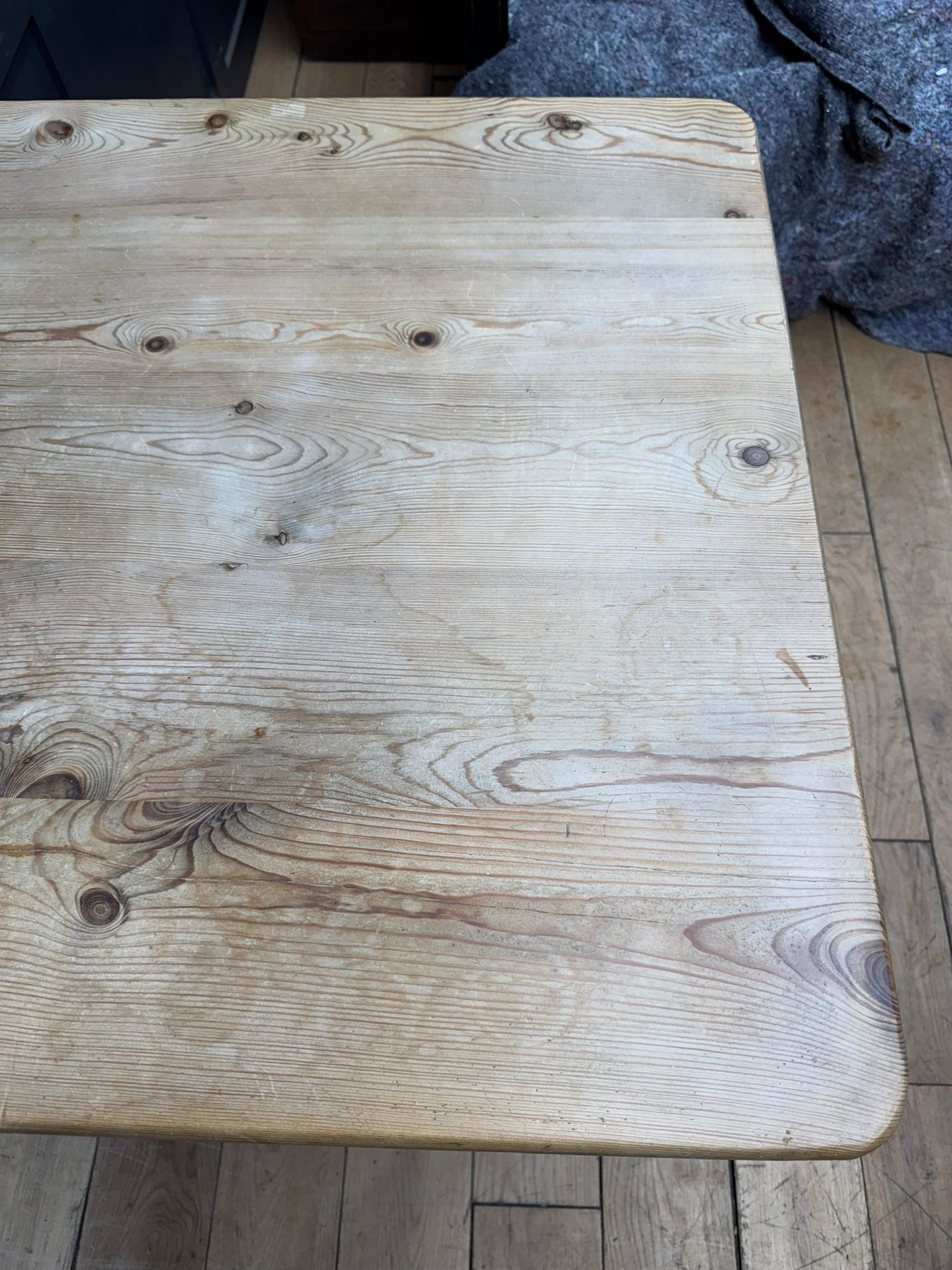 Vintage Square Small Solid Pine Table  / Farmhouse Dining Table / Kitchen Table