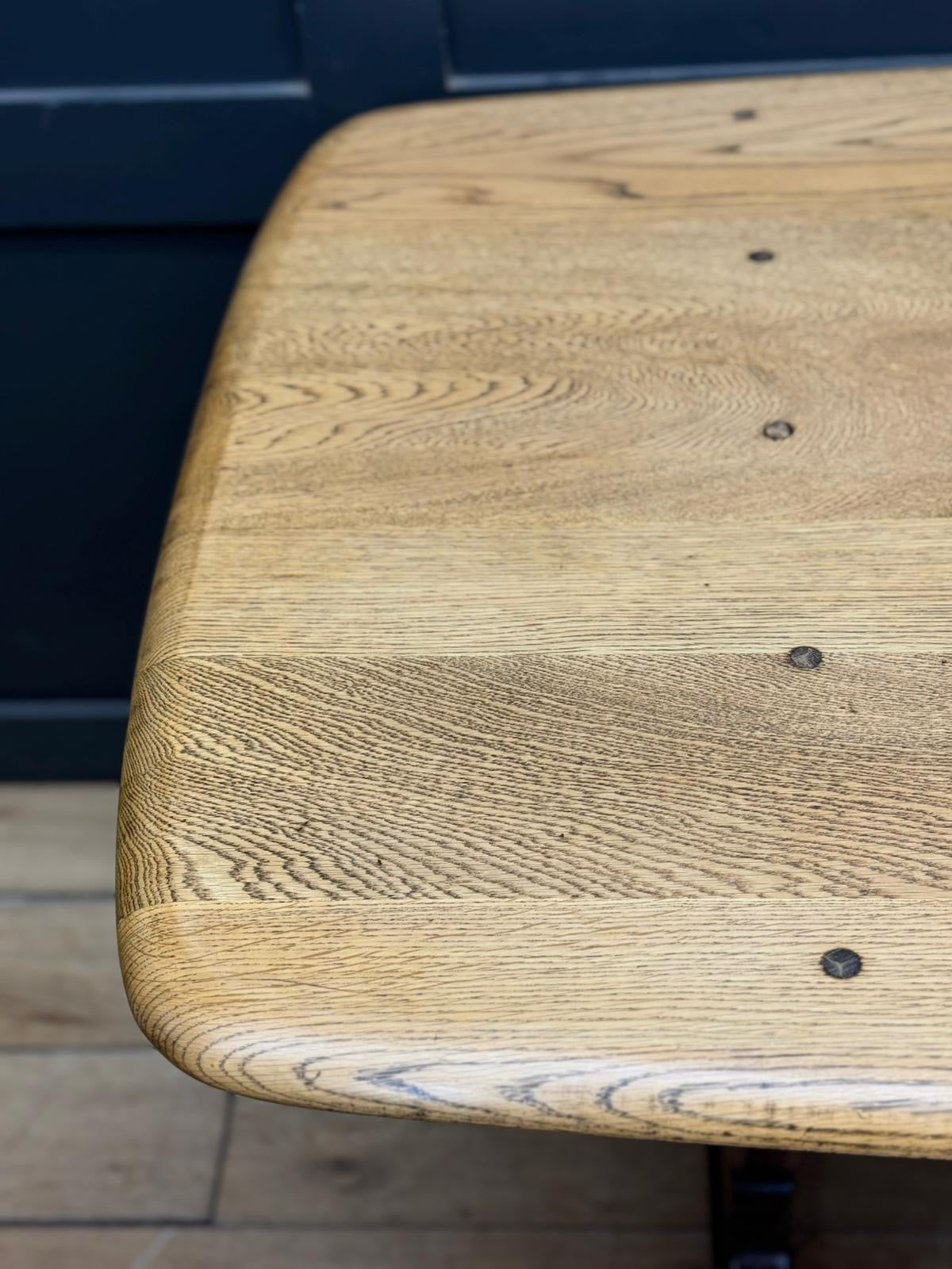 Ercol Refectory Dining Table – Elm & Beech – Farmhouse Vintage Kitchen Table