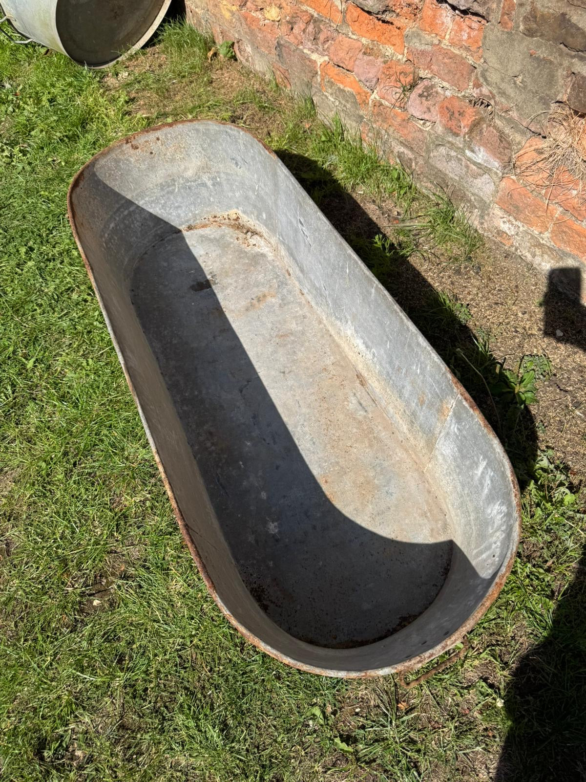 Vintage Galvanised Water Trough Planter Pond Bath / Lavender Planter Plant Pot