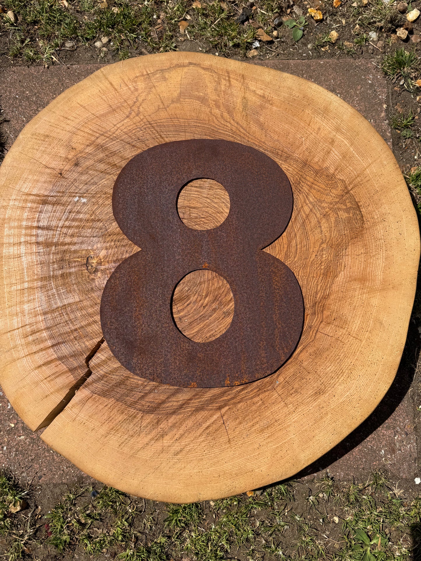 12" Rusty Fat Font Metal Letters A-Z 0-9.