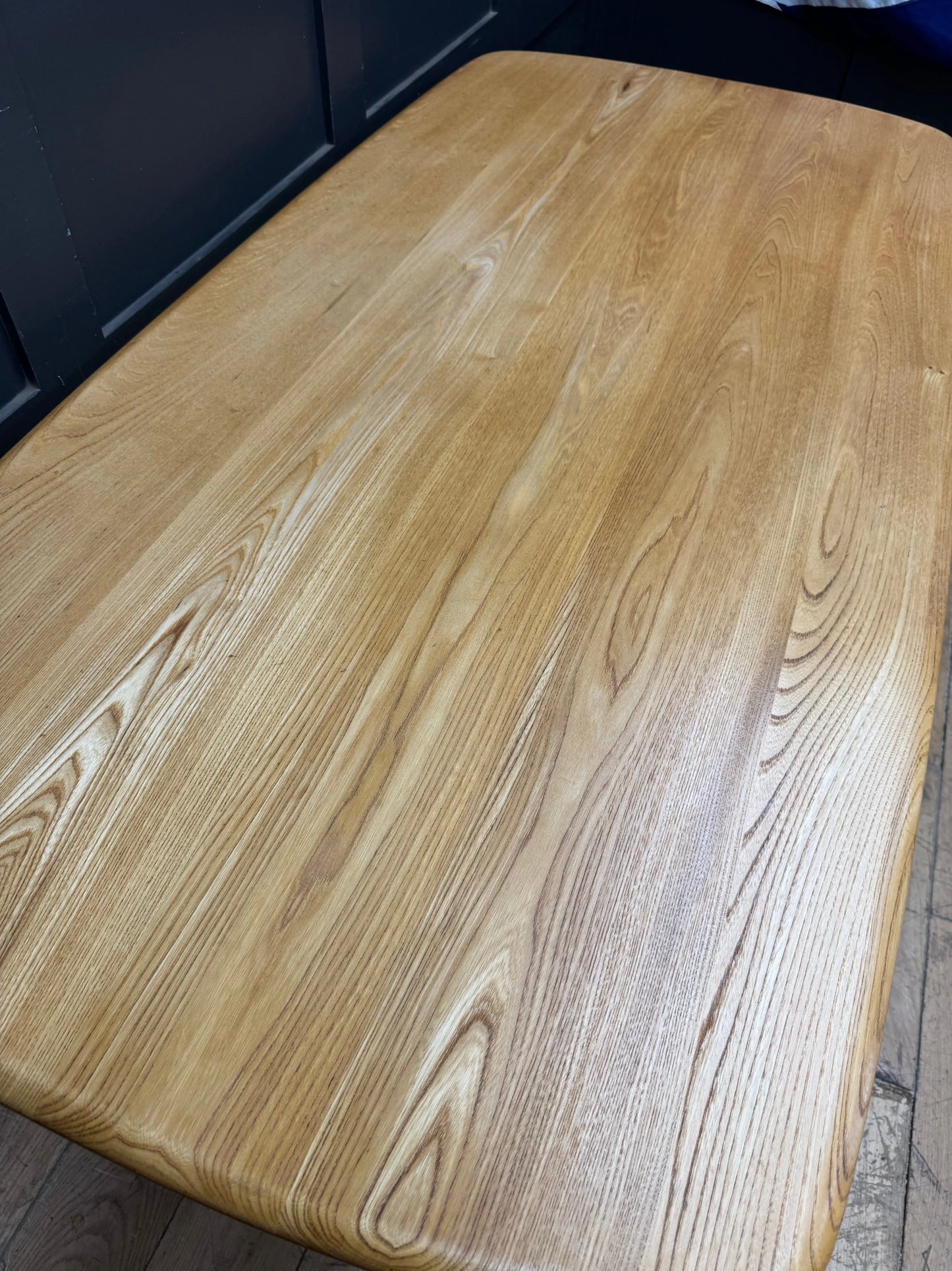 Vintage Ercol Plank Table Retro Kitchen Dining Table Blonde Elm Mid Century