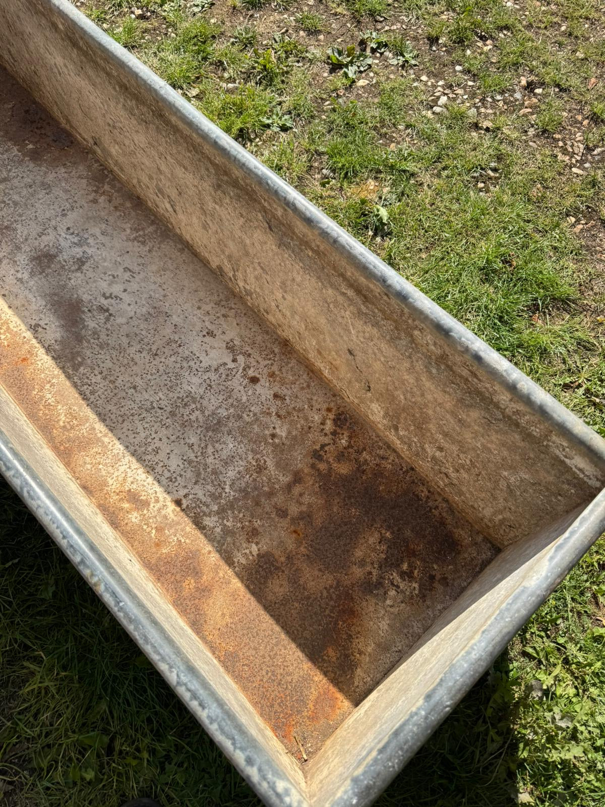Reclaimed Galvanised Trough Large Planter /  Raised Flower Bed Plant Tree Pot E1