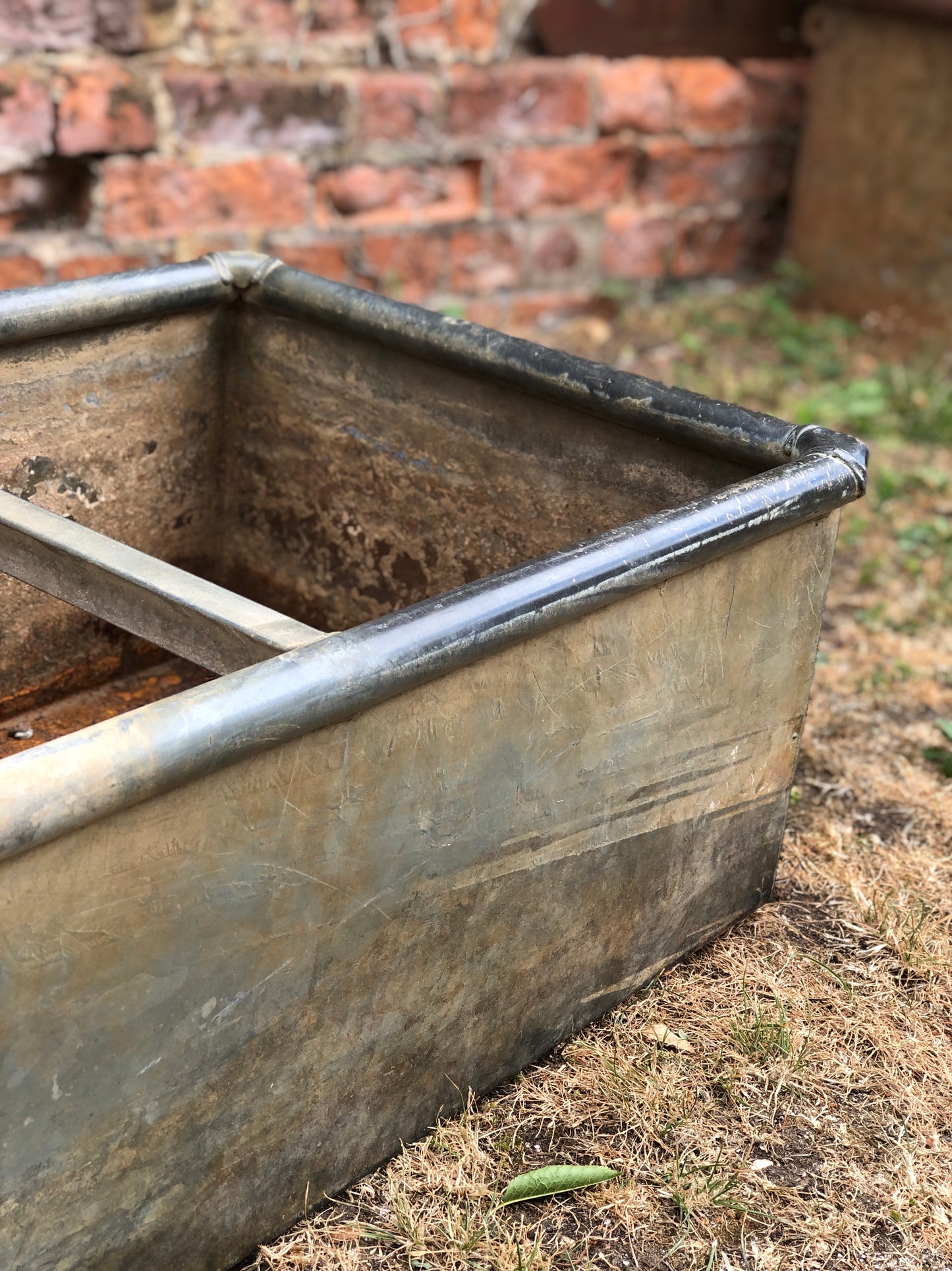 Reclaimed Galvanised Trough Large Planter / Raised Flower Bed Plant Tree Pot T10