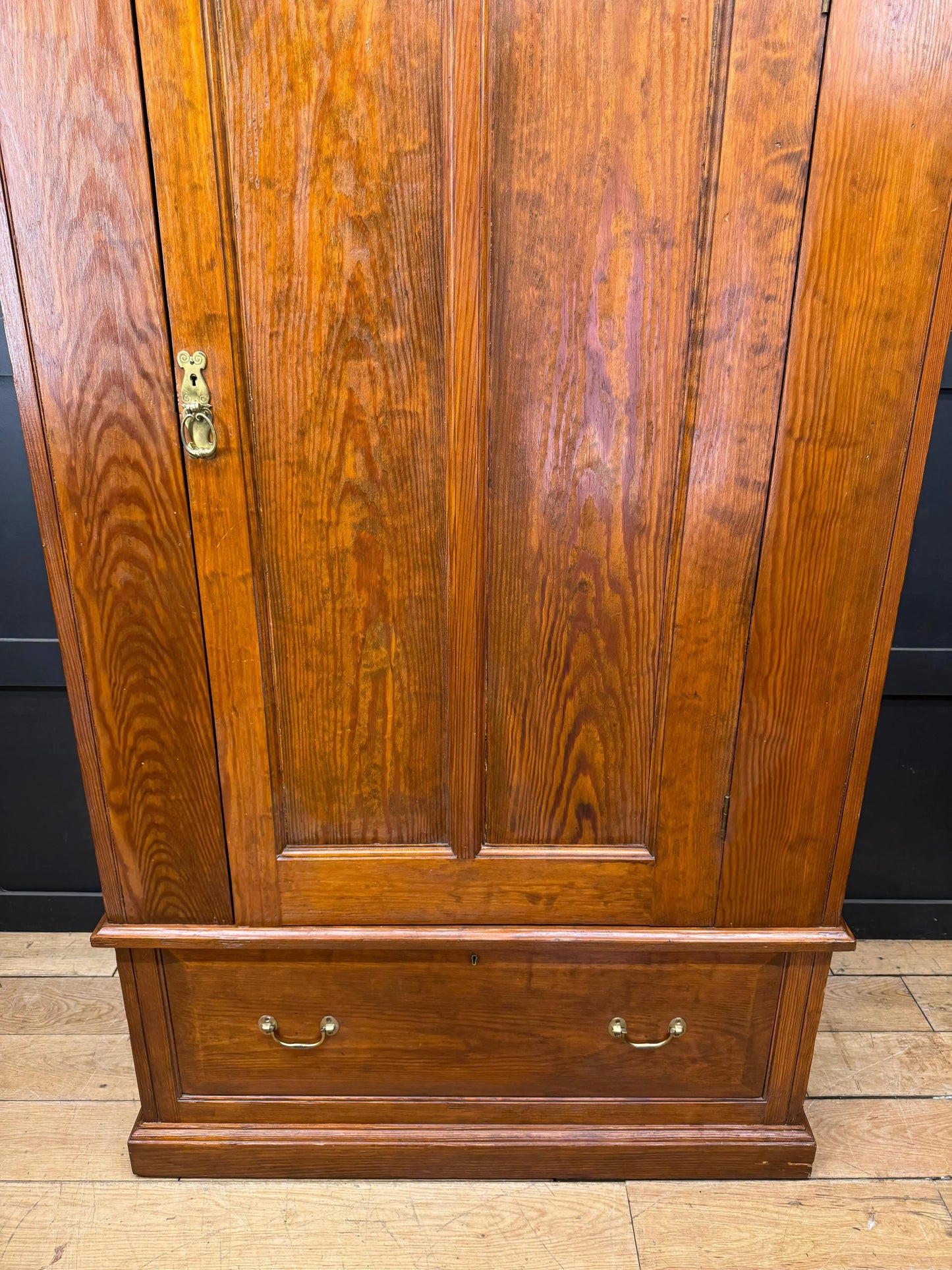 Antique Pitch Pine Single Wardrobe Bedroom Storage Cupboard Drawer RUSTIC WAREHOUSE NORFOLK