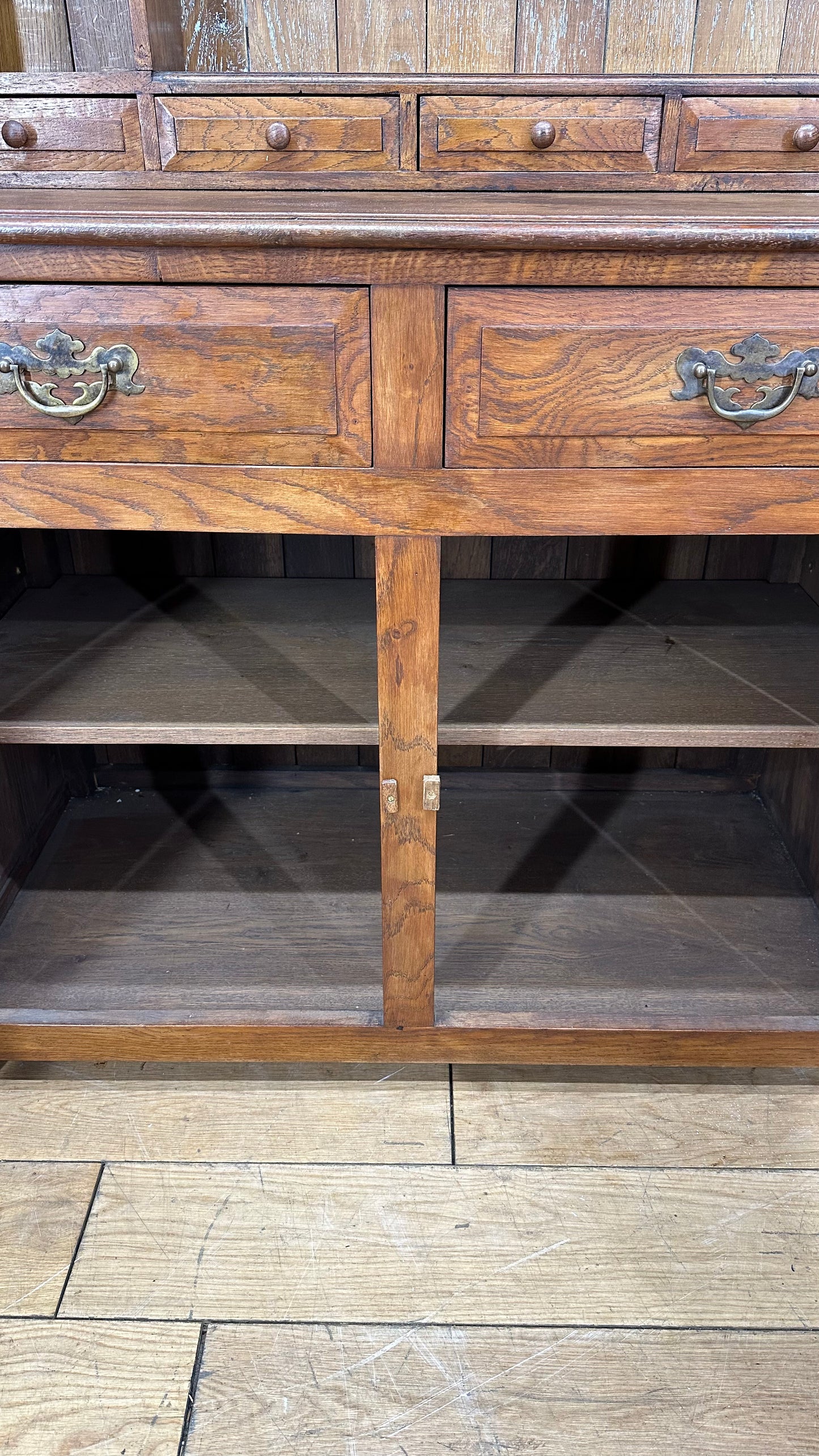 Vintage Oak Dresser / Large Kitchen Cupboard / Buffet Server / Display Dresser