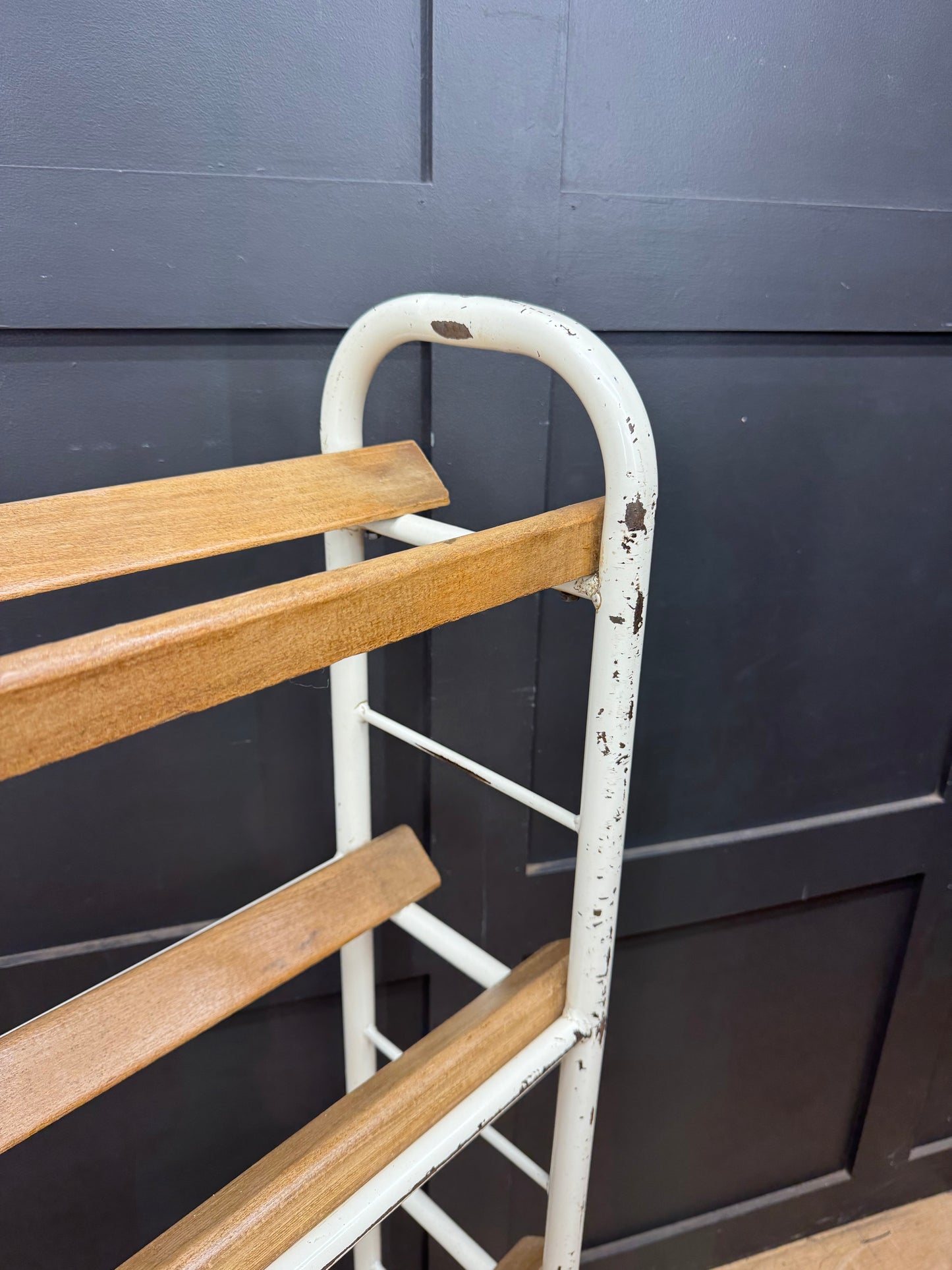 Vintage Industrial French Bakers Trolley Boulangerie Shoe Rack - Shop Display B