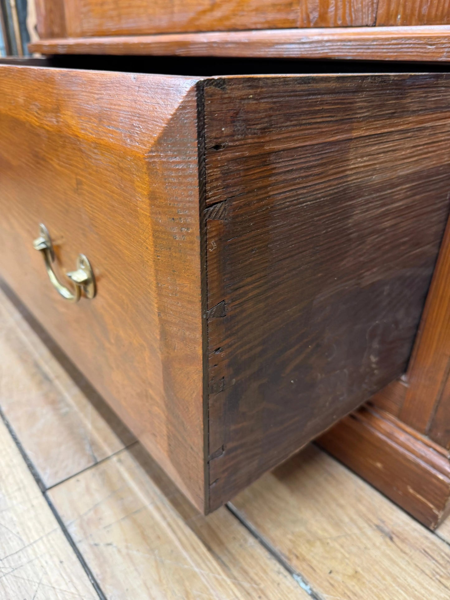 Antique Pitch Pine Single Wardrobe Bedroom Storage Cupboard Drawer RUSTIC WAREHOUSE NORFOLK