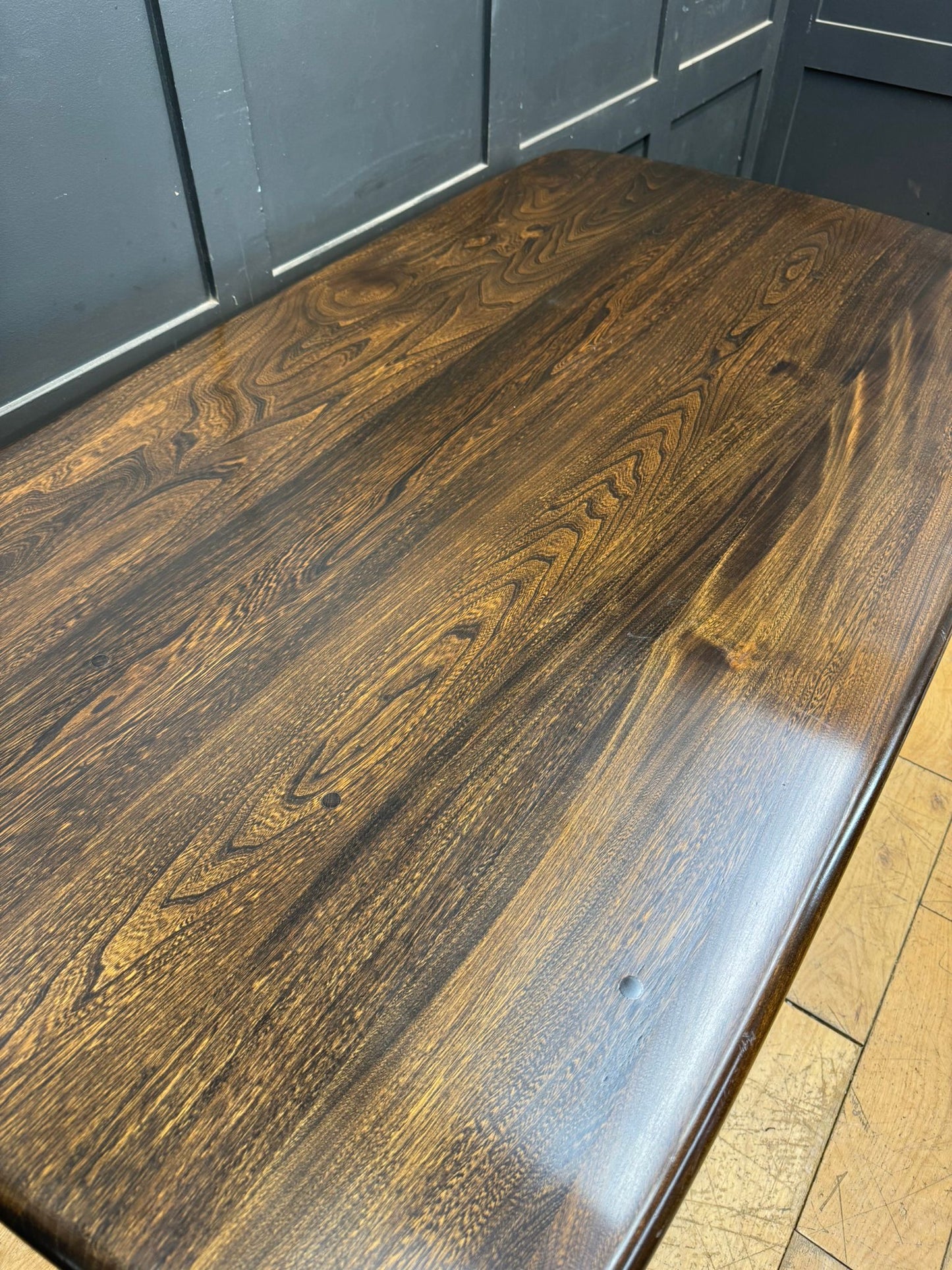 Vintage Ercol Solid Elm Refectory Dining Table – 152cm Long, Kitchen Table