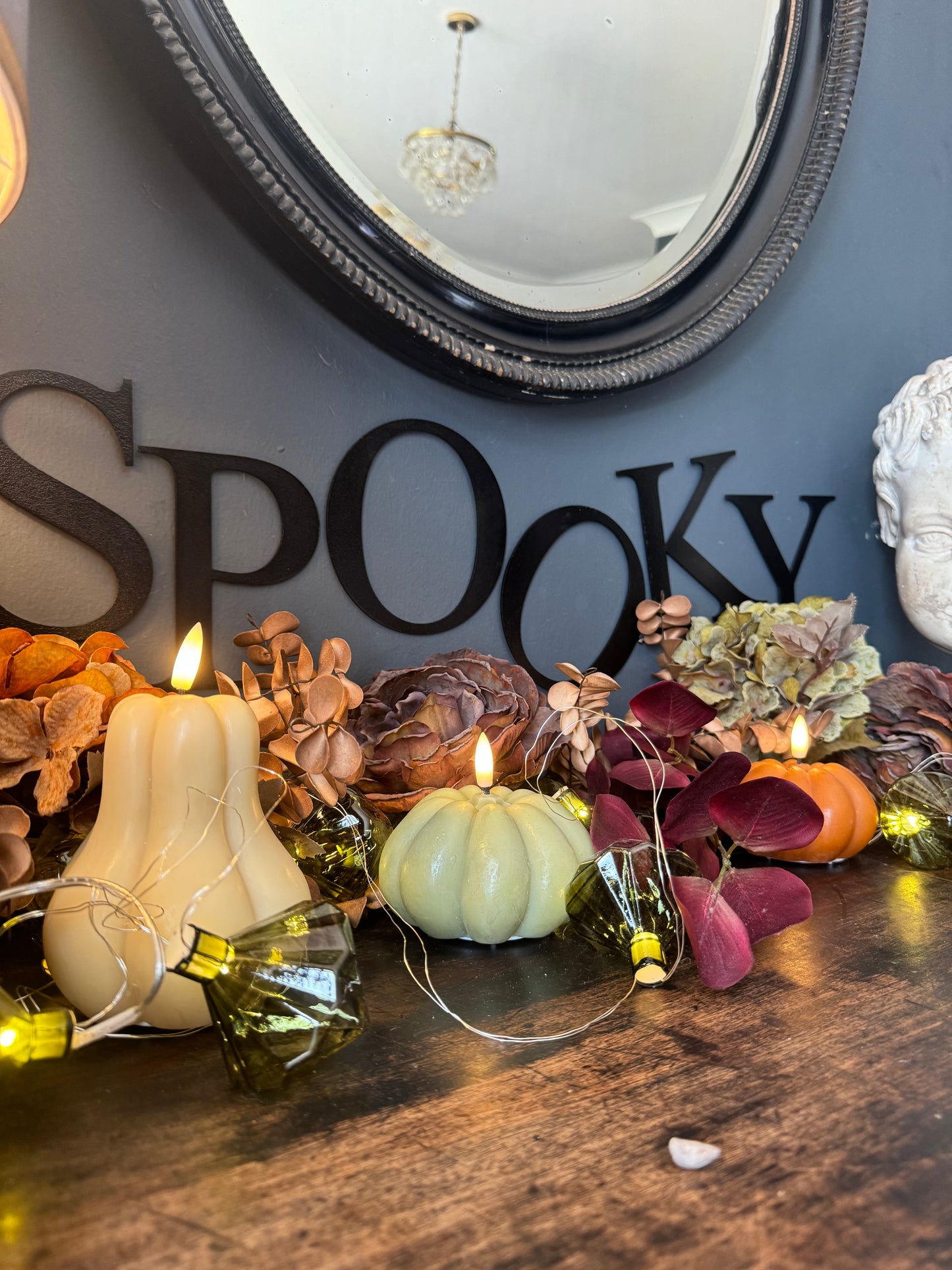 Halloween Decorations 5" or 12" Black Metal Alphabet Letters SPOOKY Personalised Gift Present Mantelpiece Decor, Reusable Decorations