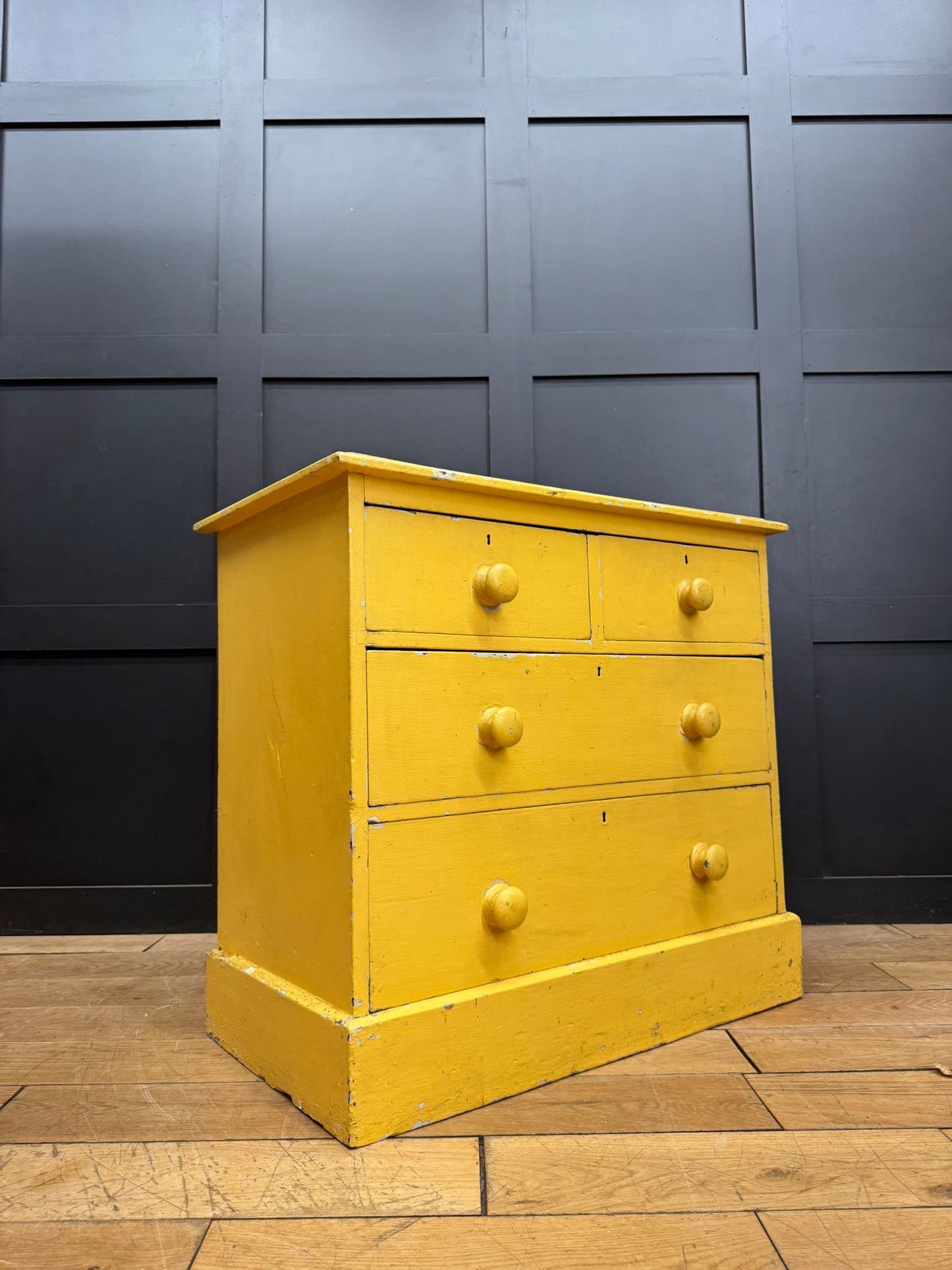 Antique Yellow Pine Chest of Drawers  – Farmhouse Bedroom Storage -Sink Stand