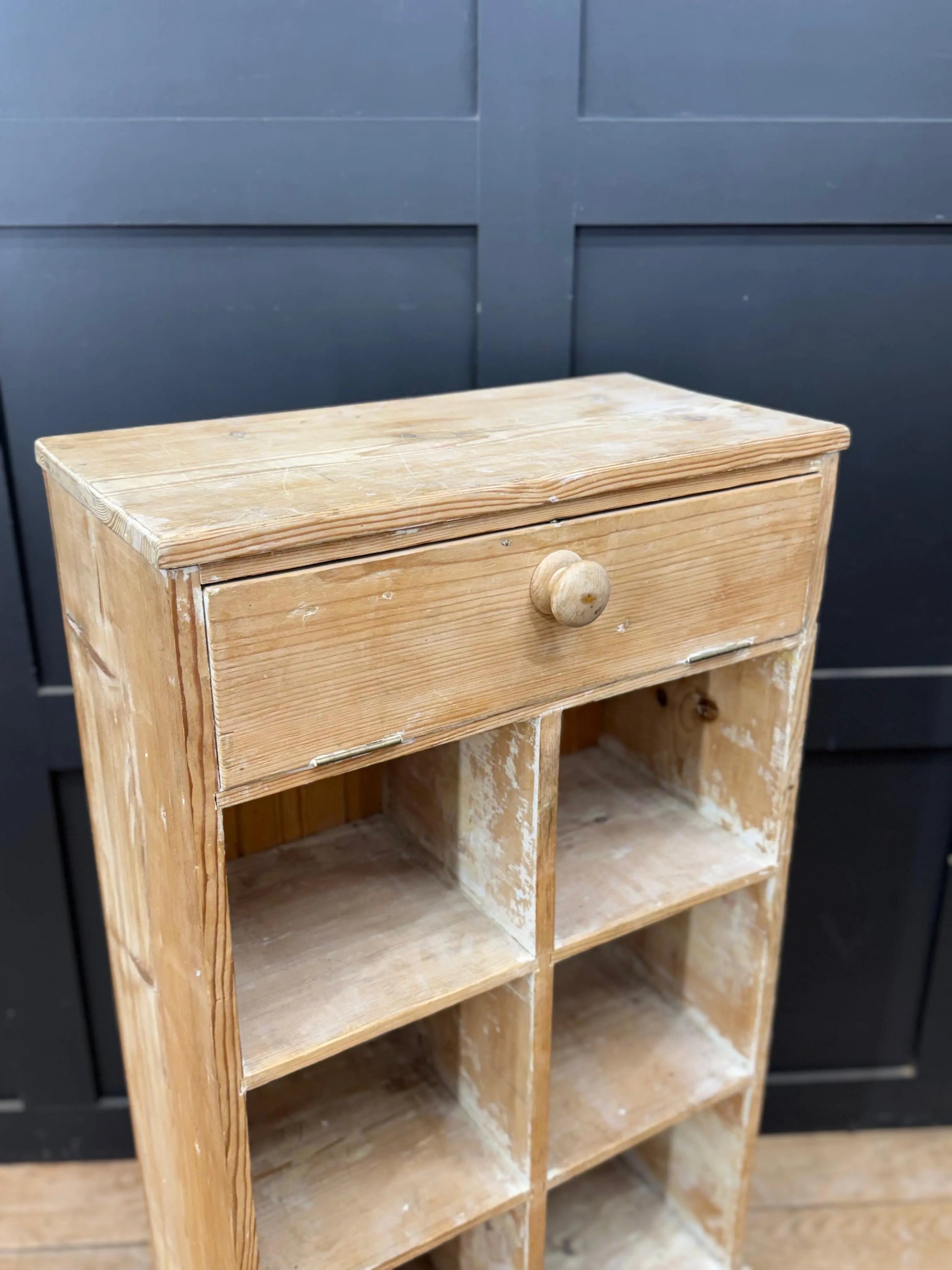 Rustic Pine Shoe Cupboard Pigeon Hole Cabinet Hall Storage Unit Drawer RUSTIC WAREHOUSE NORFOLK