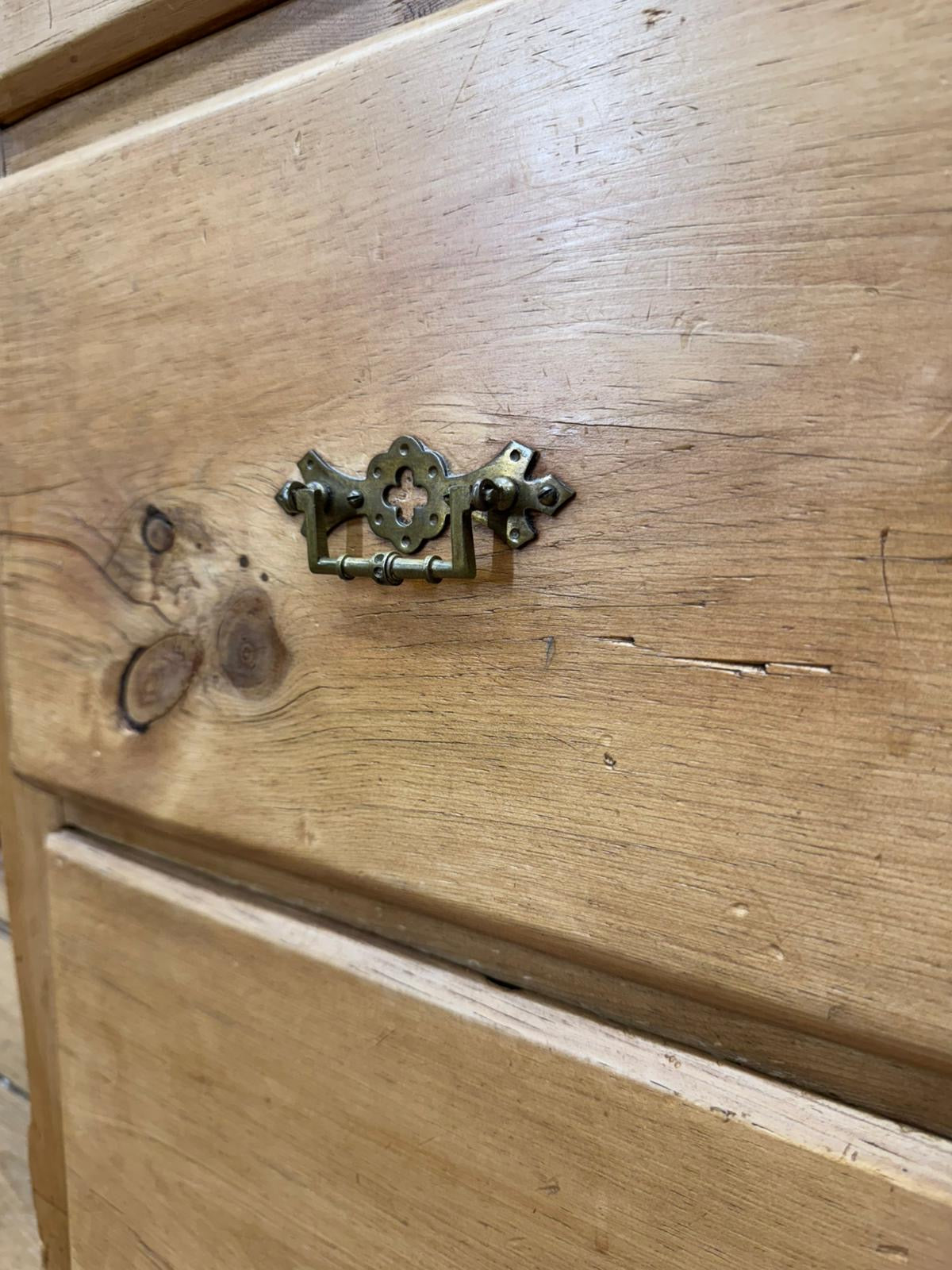 Late Victorian Rustic Pine Chest of Drawers | Antique Farmhouse Bedroom Storage