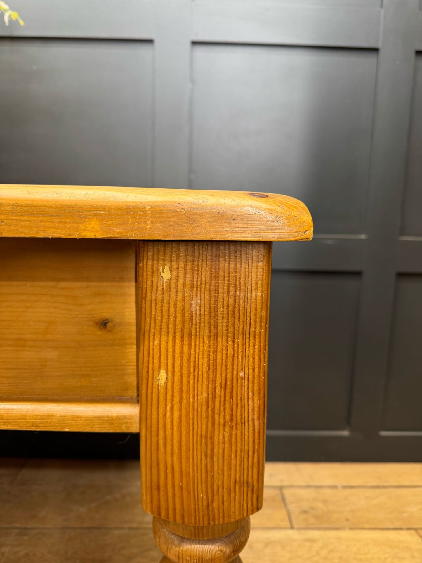 Vintage Solid Pine Table  / Farmhouse Dining Table / Rustic Kitchen Table