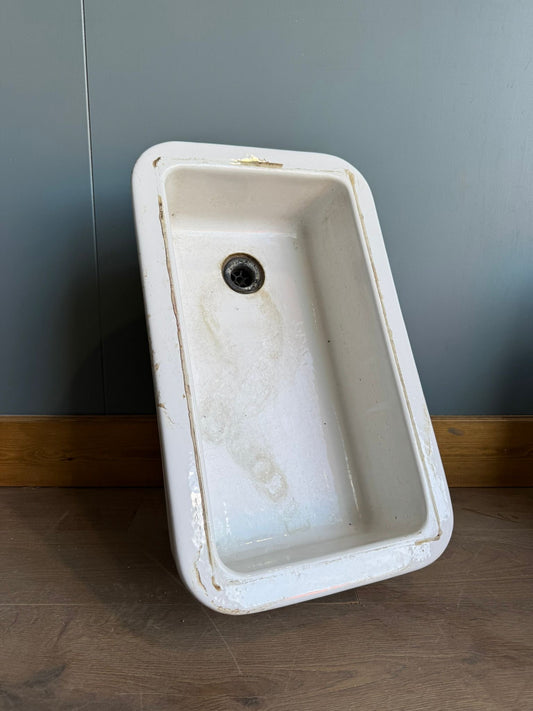 Vintage Twyfords Rectangular Sink – Reclaimed Ceramic Basin 64cm Utility/Lab