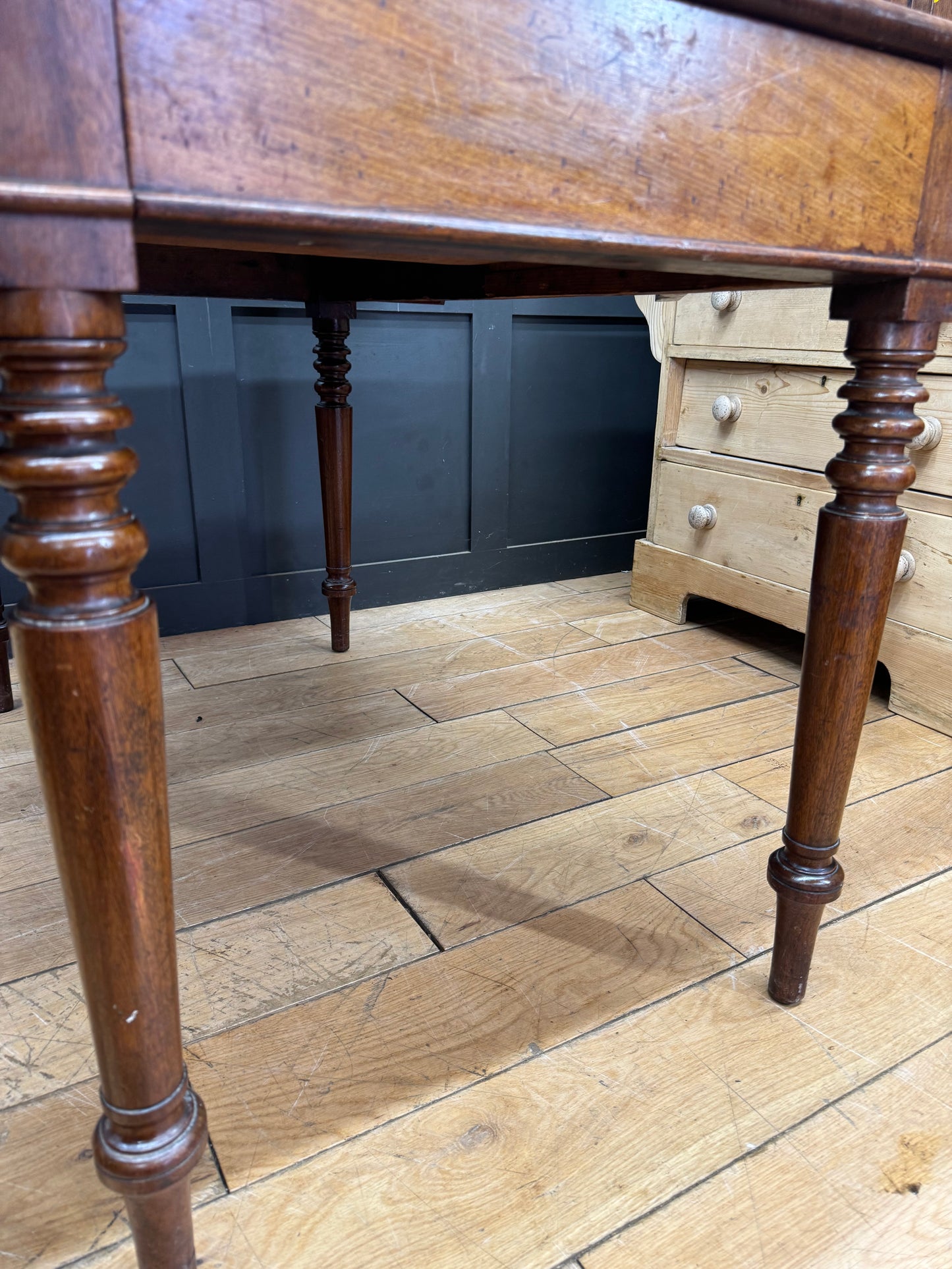 Antique Large Extending Mahogany Pembroke Table / Drop Leaf Sideboard