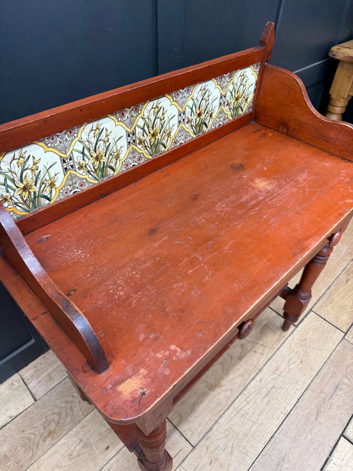 Antique Pine Washstand  Side Table / Dressing Table /Sideboard Desk RUSTIC WAREHOUSE NORFOLK