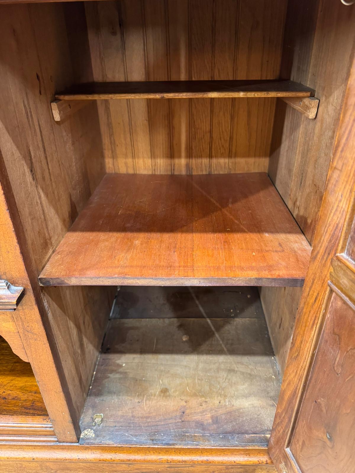Antique Walnut Sideboard – Art Nouveau Cabinet with Drawers Cupboard TV Unit