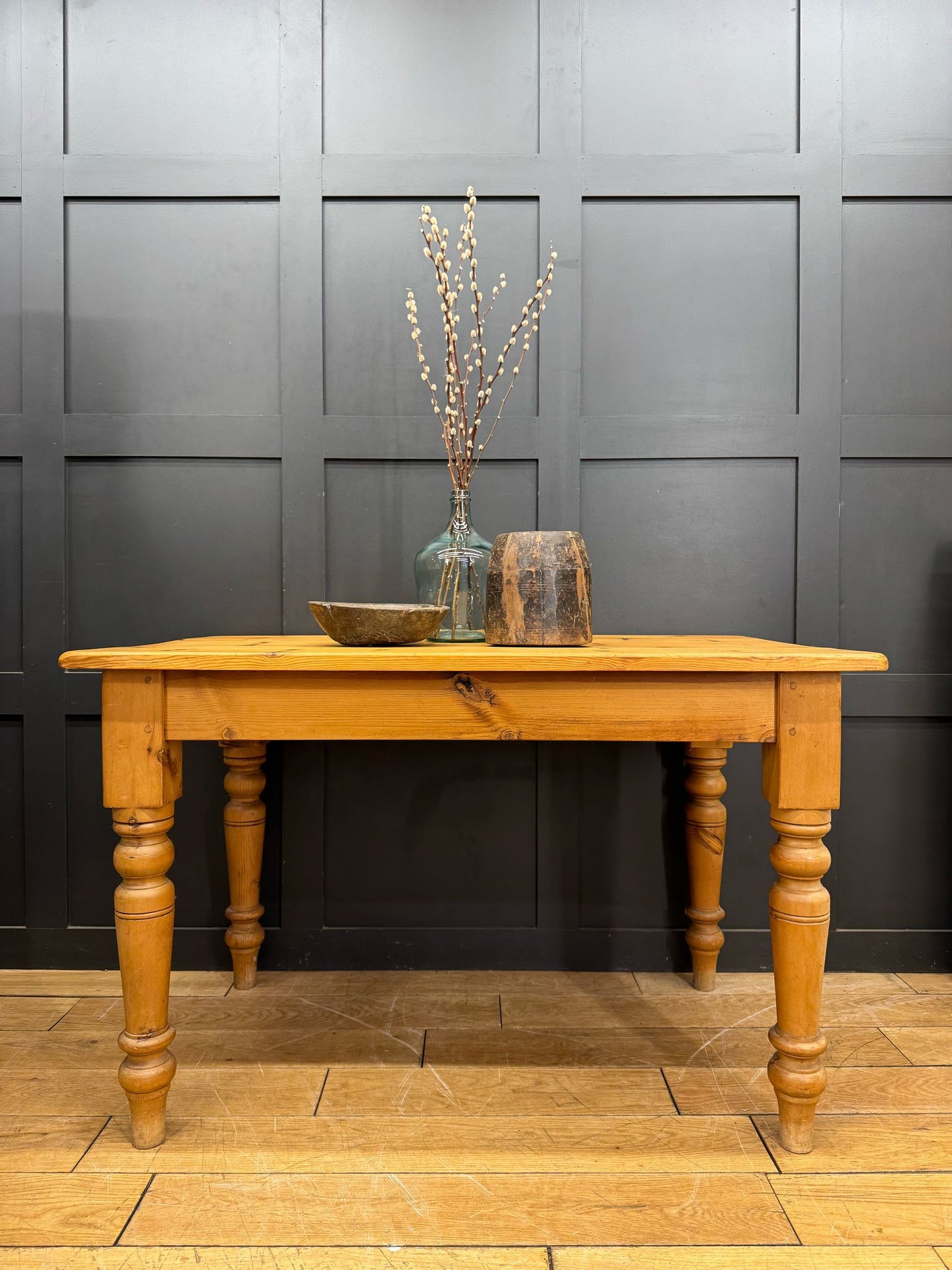 Vintage Small Solid Pine Table  / Farmhouse Dining Table / Kitchen Table Rustic