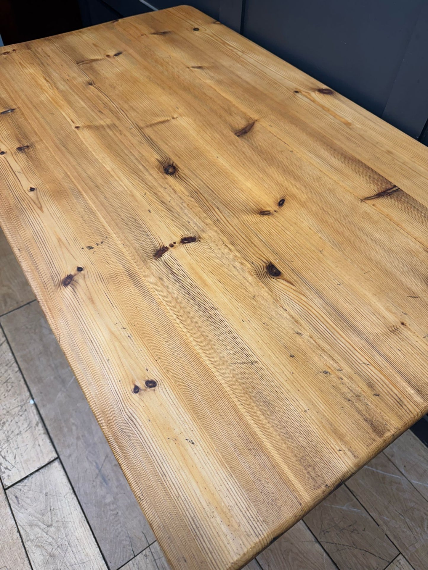 Vintage Small Solid Pine Table  / Farmhouse Dining Table / Kitchen Table Rustic