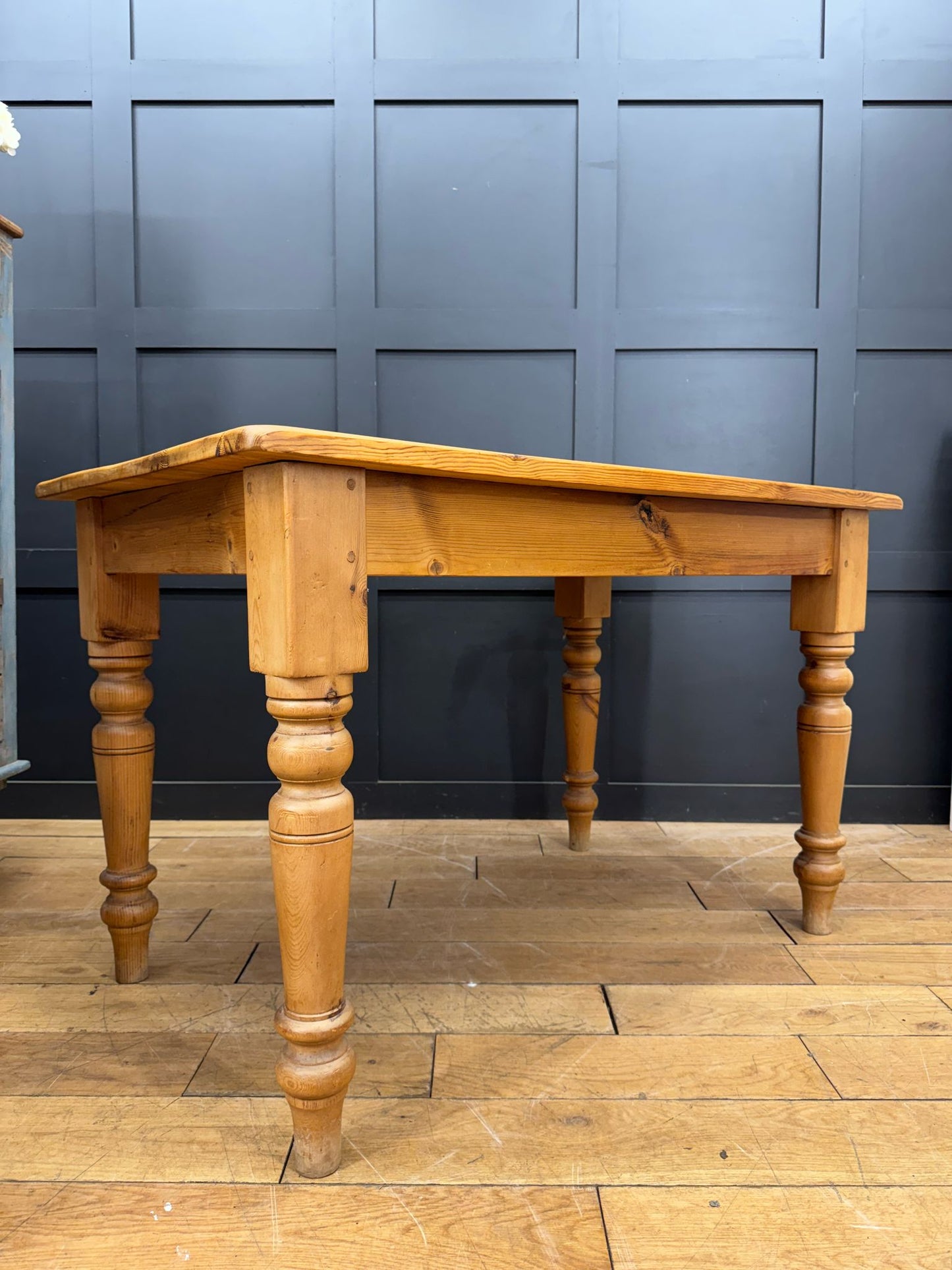 Vintage Small Solid Pine Table  / Farmhouse Dining Table / Kitchen Table Rustic