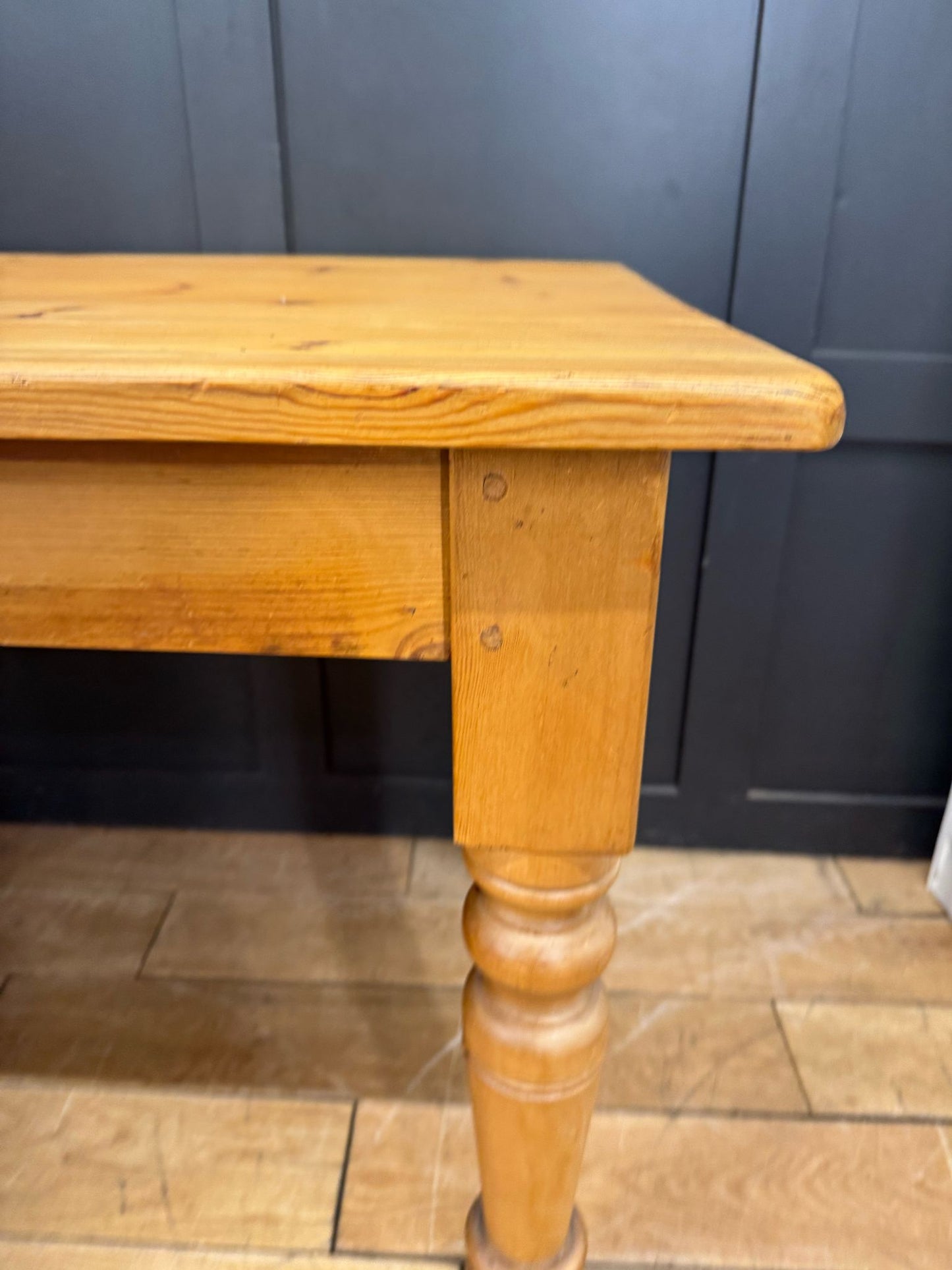 Vintage Small Solid Pine Table  / Farmhouse Dining Table / Kitchen Table Rustic