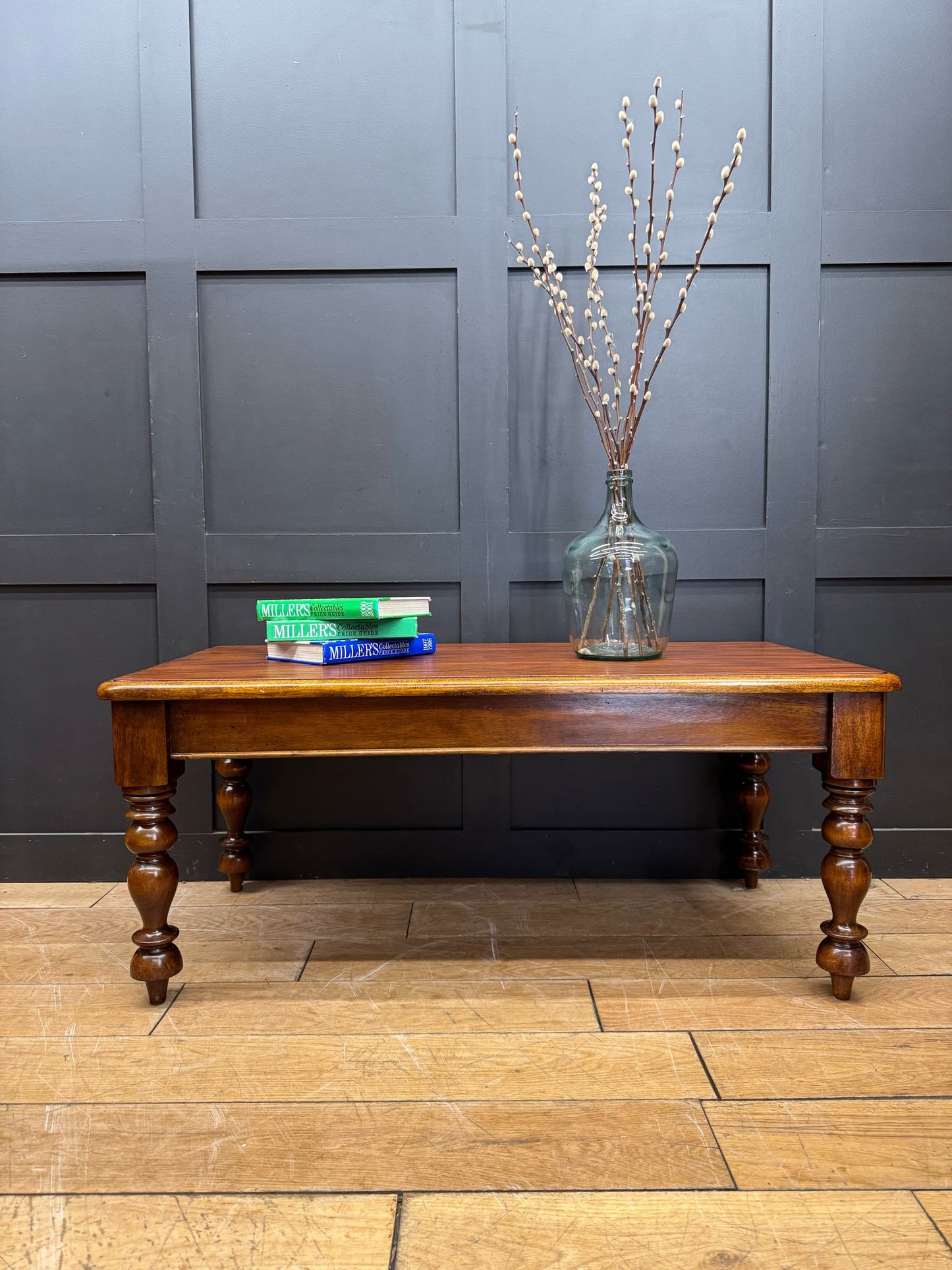 Vintage Mahogany  Coffee Table / Vintage Low Table / Rustic Coffee Side Table