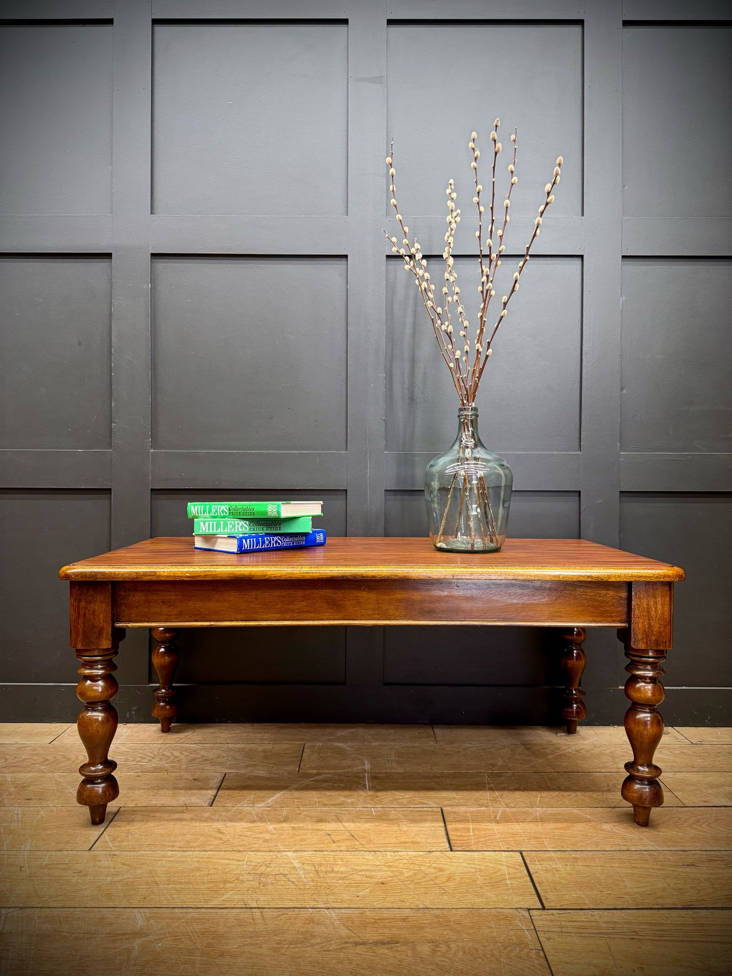 Vintage Mahogany  Coffee Table / Vintage Low Table / Rustic Coffee Side Table
