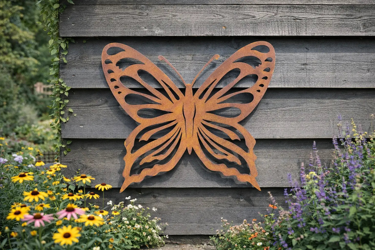 Large Rusty Metal Butterfly Decoration RUSTIC WAREHOUSE NORFOLK