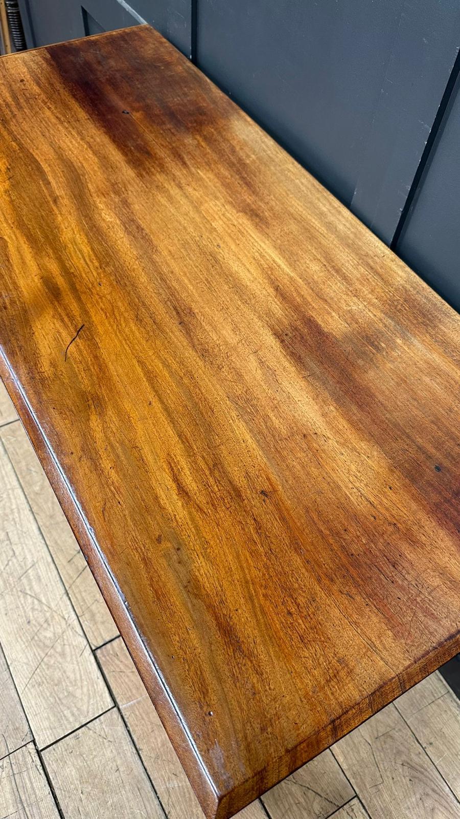 Antique Walnut Side Table / Edwardian Sideboard / Antique Desk Console