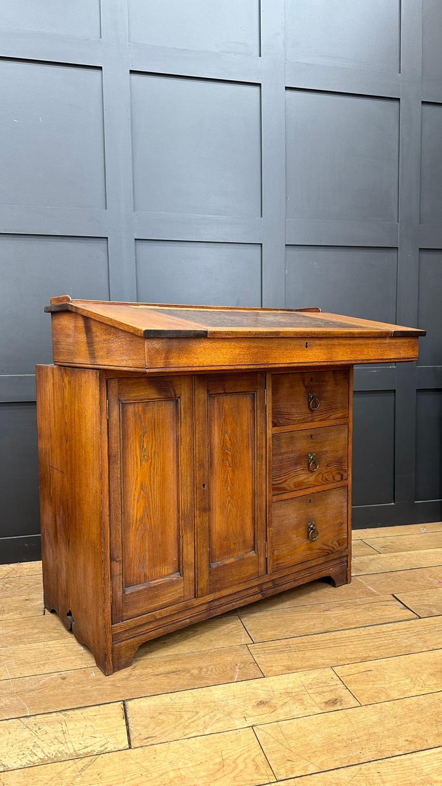 Antique Pine Bureau Desk / Clerks Desk / Antique Furniture / Gillows & Co