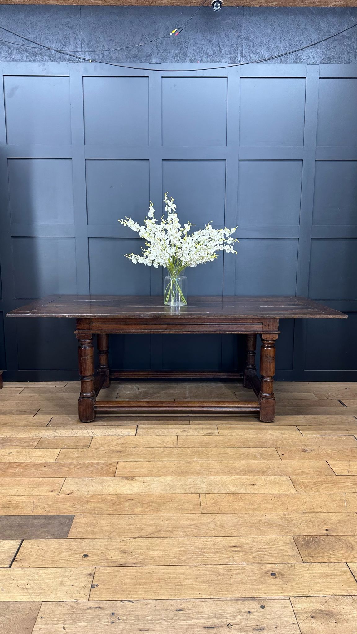 Antique Refectory Table / Oak Dining Table / Farmhouse Kitchen Table