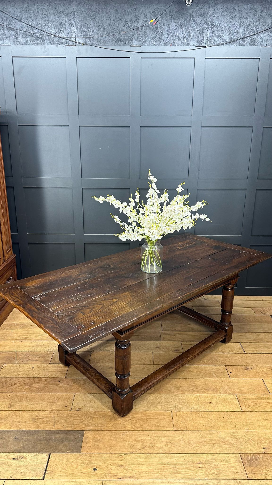 Antique Refectory Table / Oak Dining Table / Farmhouse Kitchen Table
