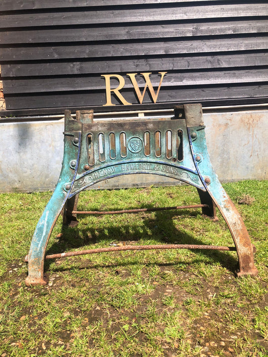 A Cast Iron Industrial Henry Bamford  And Sons Table Base Reclaimed Original