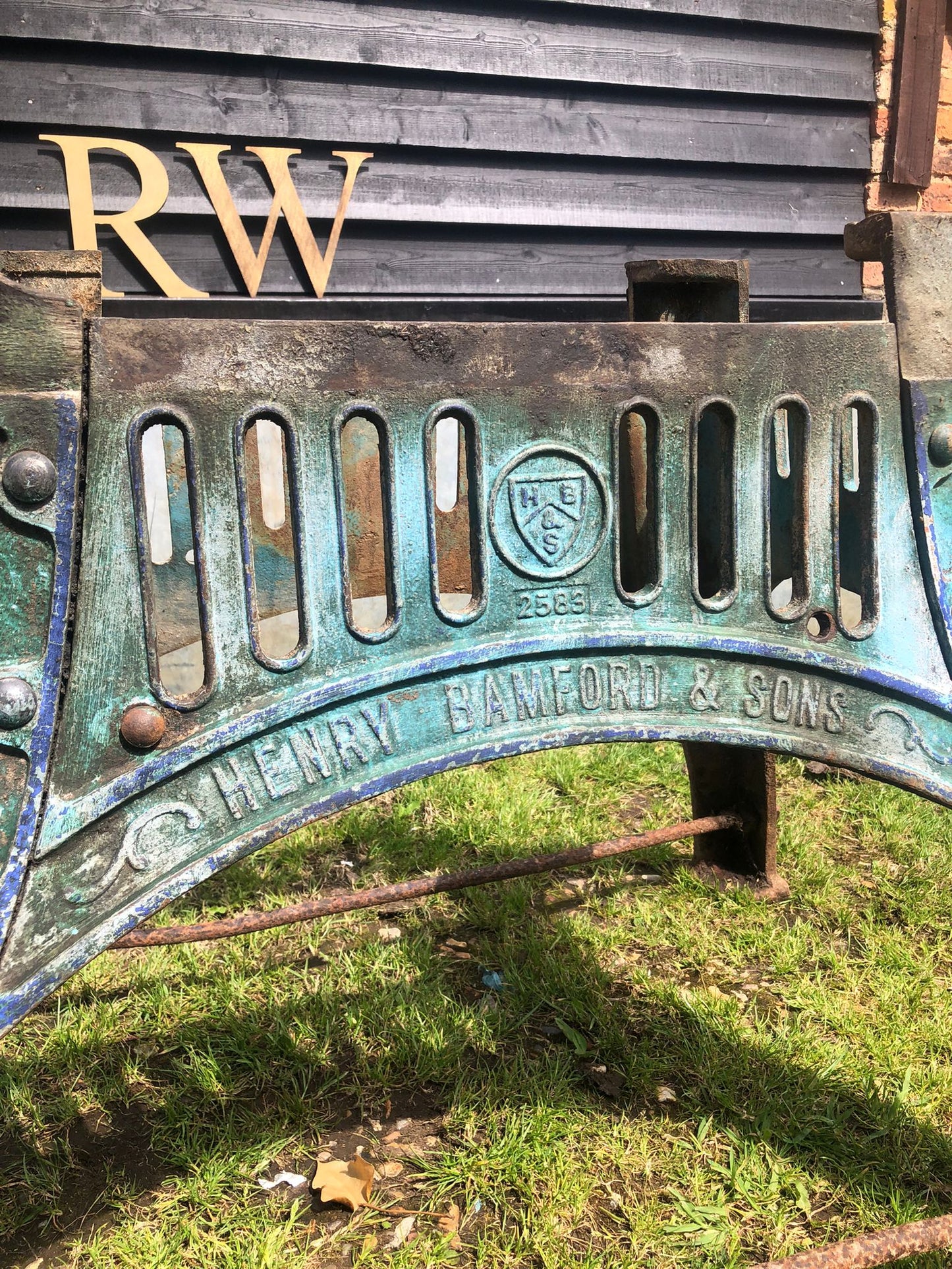 A Cast Iron Industrial Henry Bamford  And Sons Table Base Reclaimed Original