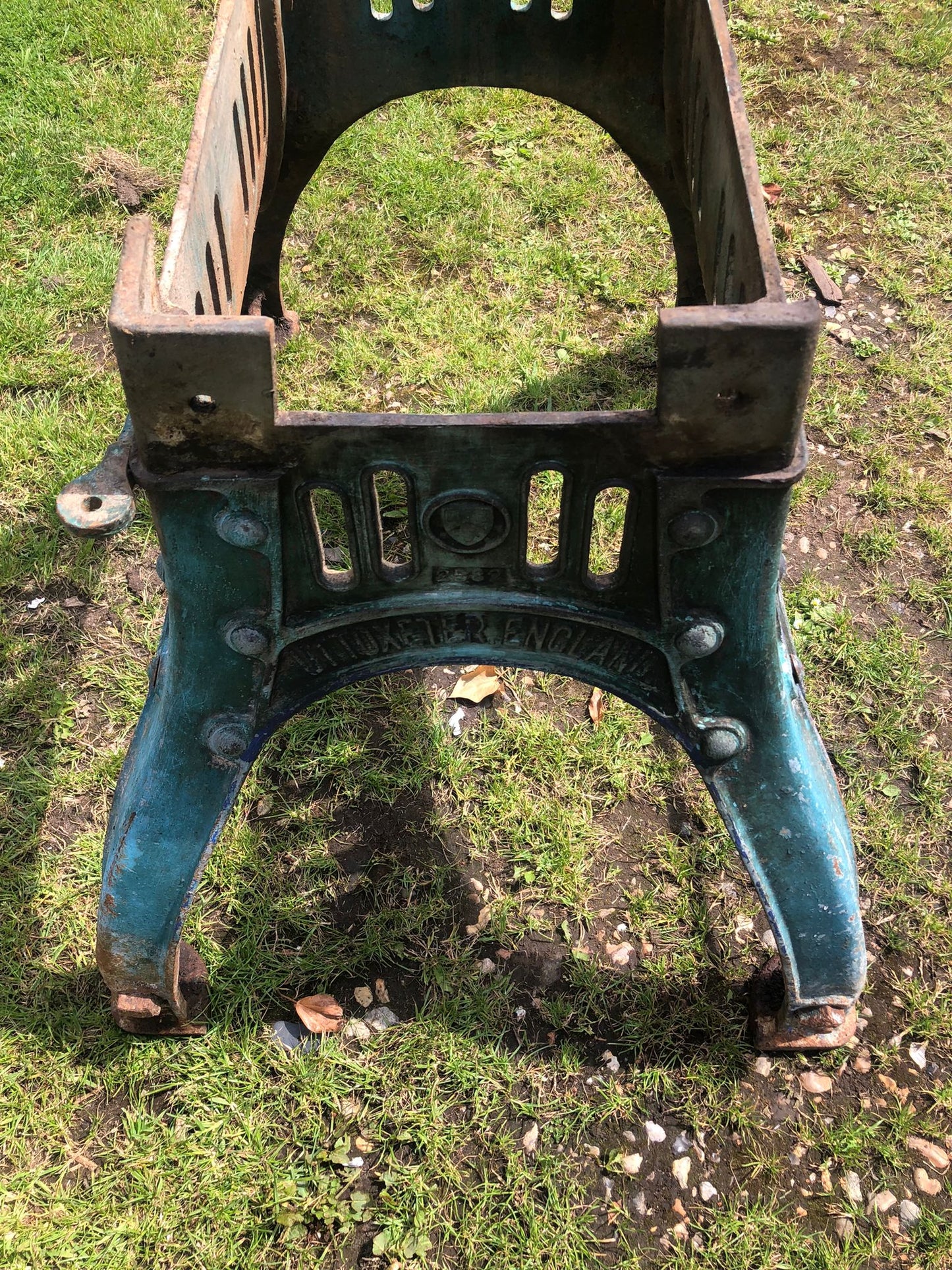 A Cast Iron Industrial Henry Bamford  And Sons Table Base Reclaimed Original