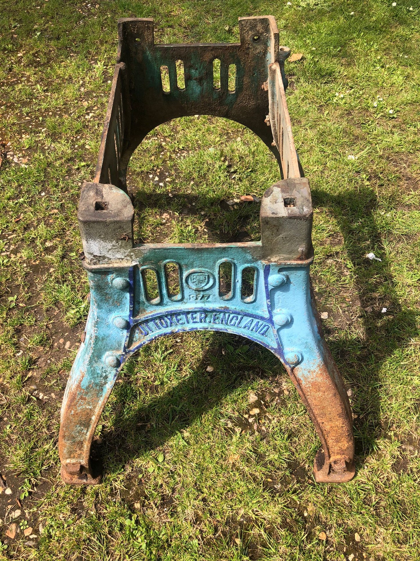 A Cast Iron Industrial Henry Bamford  And Sons Table Base Reclaimed Original