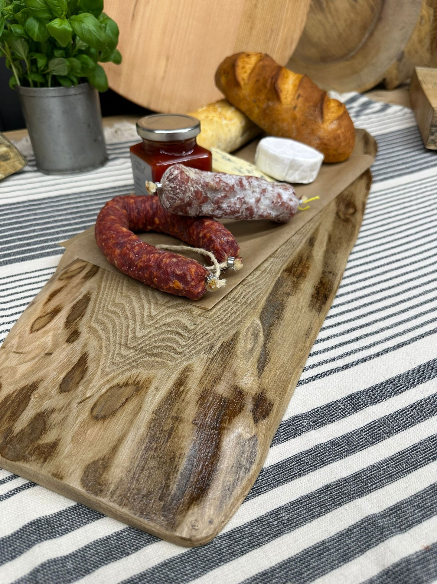 Wooden Chopping Board / Ash Wood/ Antipasti Cheese Sharing Platter / Live Edge
