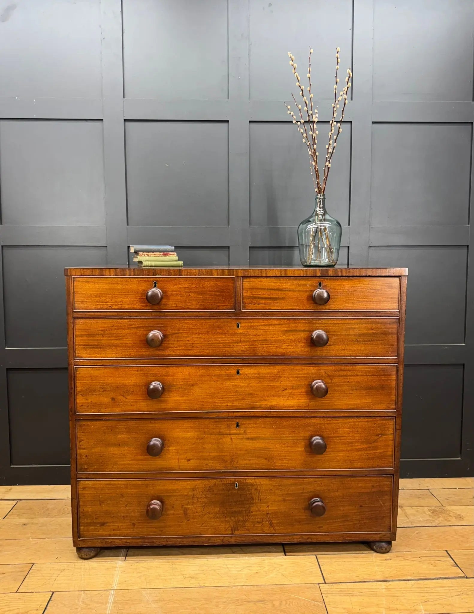 Antique Victorian Mahogany Chest of Drawers Hobbs & Co / Bedroom Storage RUSTIC WAREHOUSE NORFOLK