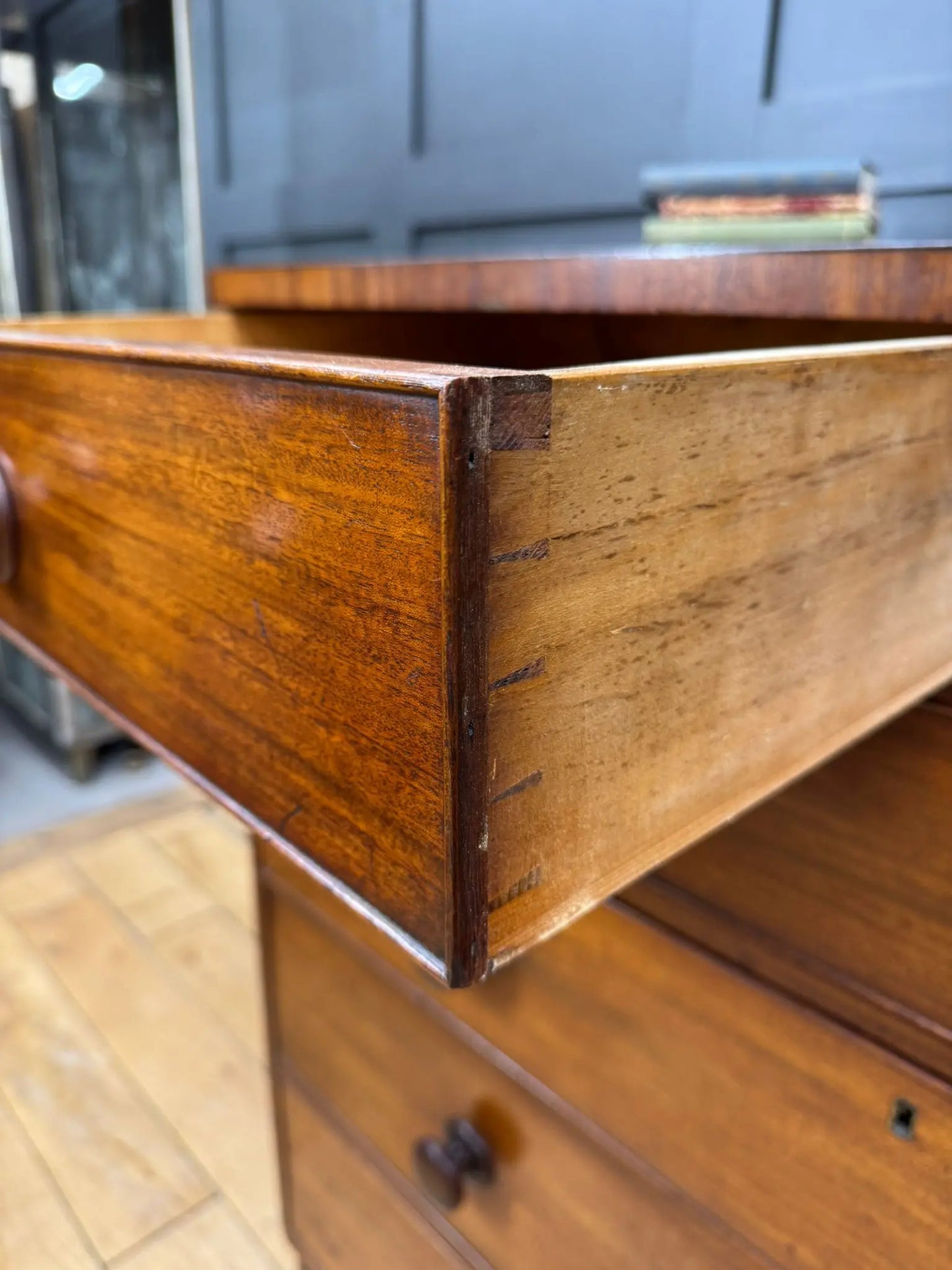 Antique Victorian Mahogany Chest of Drawers Hobbs & Co / Bedroom Storage RUSTIC WAREHOUSE NORFOLK