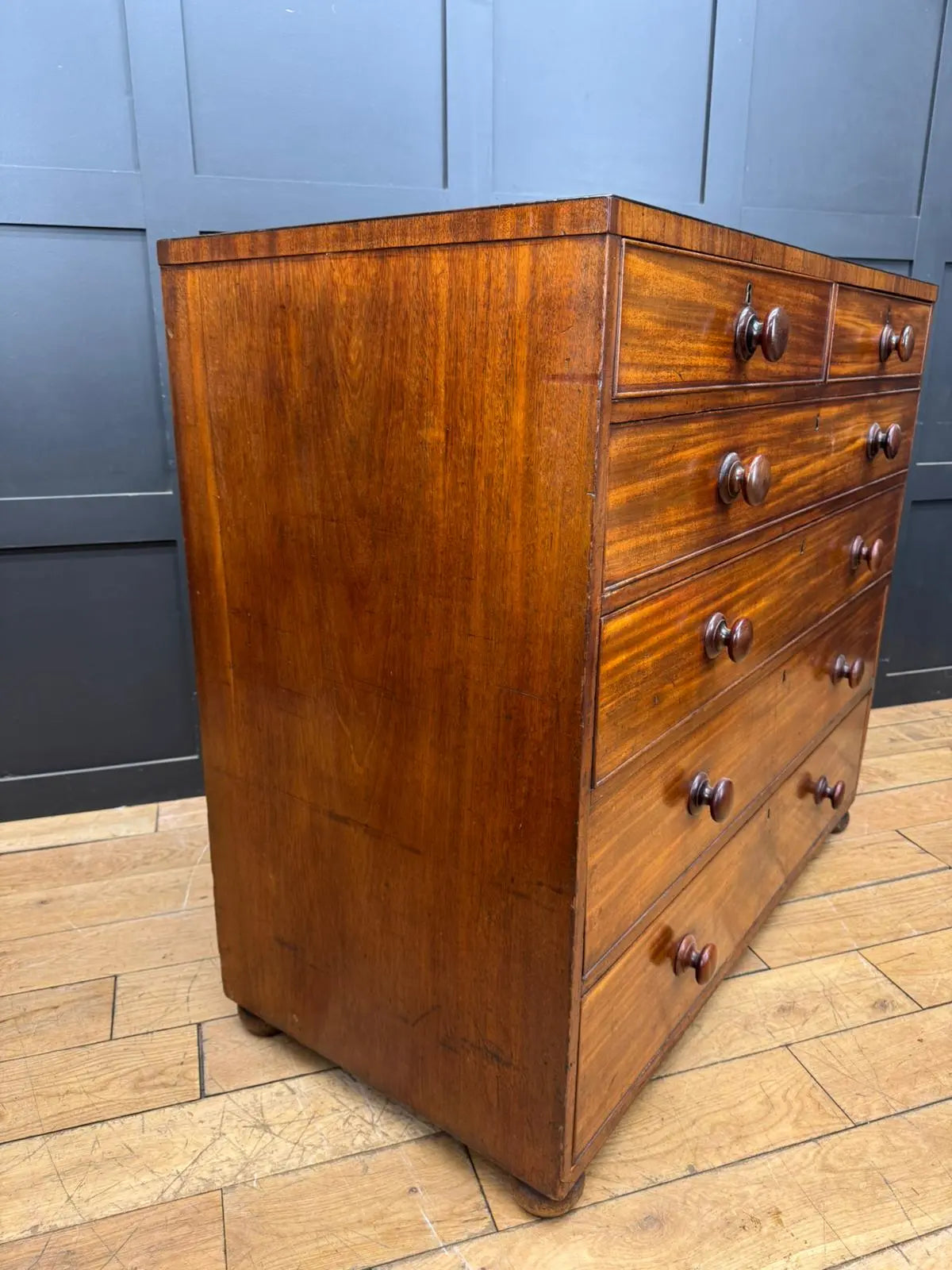 Antique Victorian Mahogany Chest of Drawers Hobbs & Co / Bedroom Storage RUSTIC WAREHOUSE NORFOLK