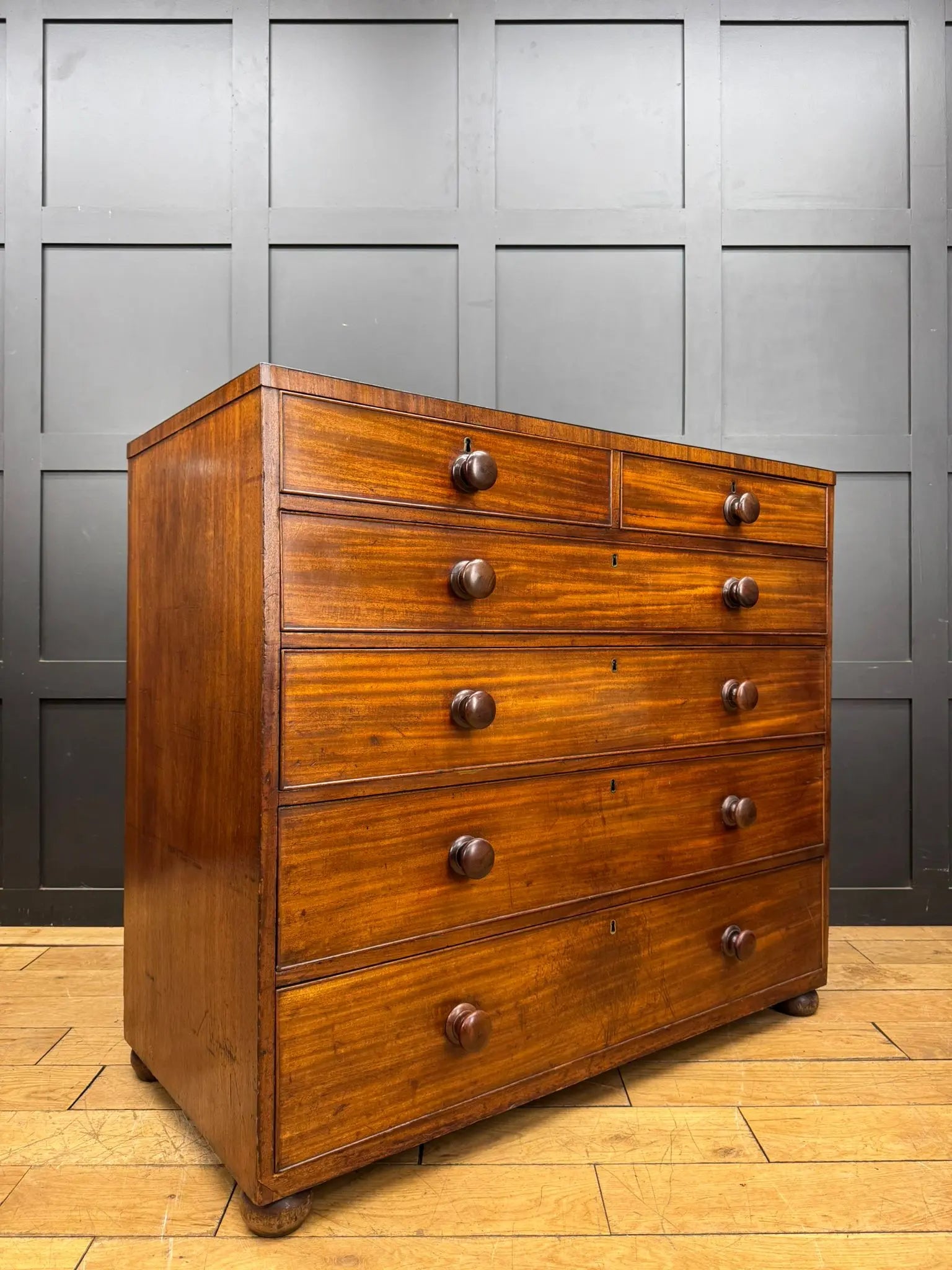Antique Victorian Mahogany Chest of Drawers Hobbs & Co / Bedroom Storage RUSTIC WAREHOUSE NORFOLK